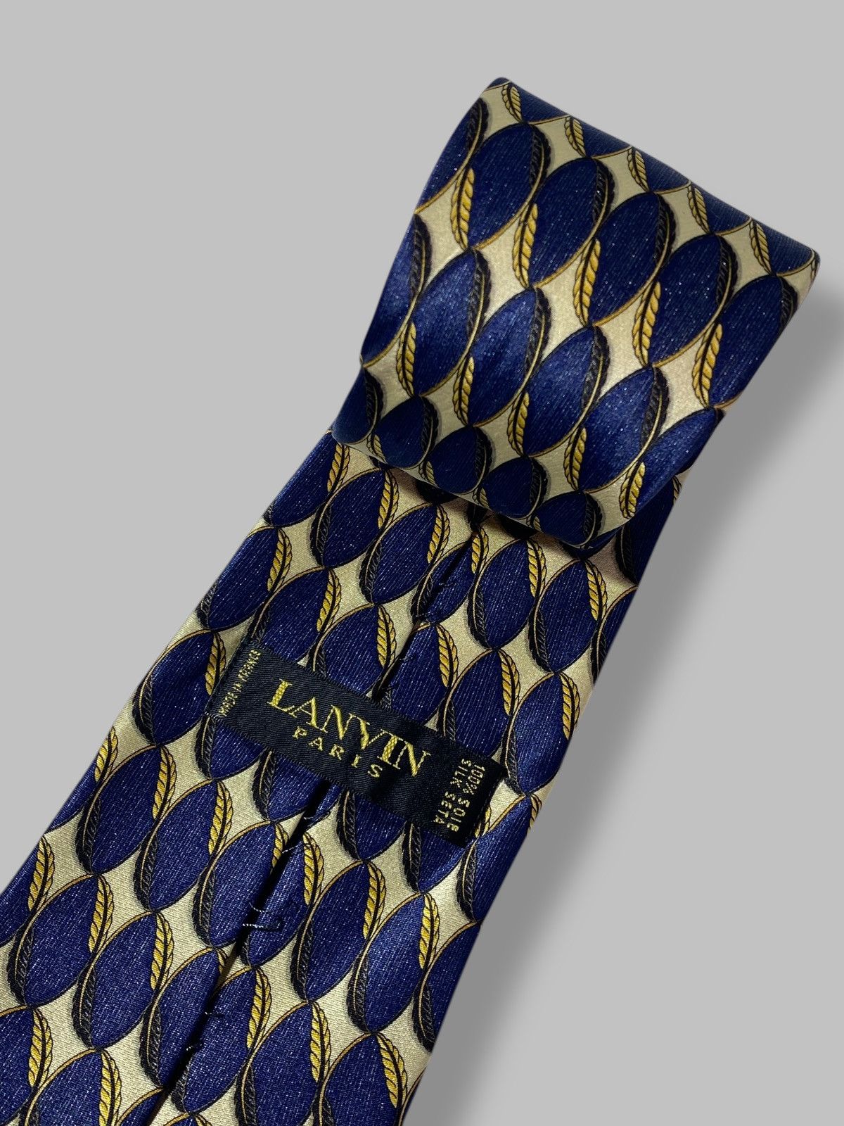 Lanvin Vintage Lanvin Silk Tie All Over Print Made in France Size ONE SIZE - 8 Thumbnail