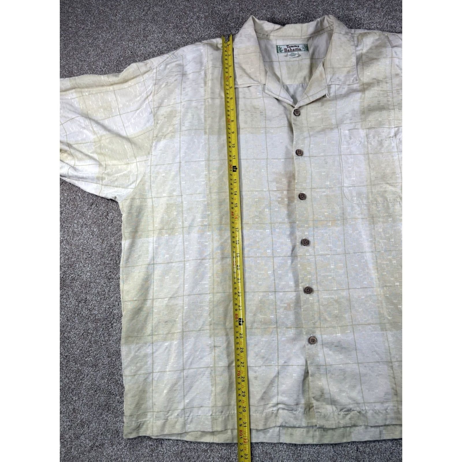 Tommy Bahama VINTAGE Tommy Bahama Button-Up Shirt Short Sleeve Yellow Plaid XXL 2XL Men’s Beach Retro Vintage Size US XXL / EU 58 / 5 - 6 Thumbnail
