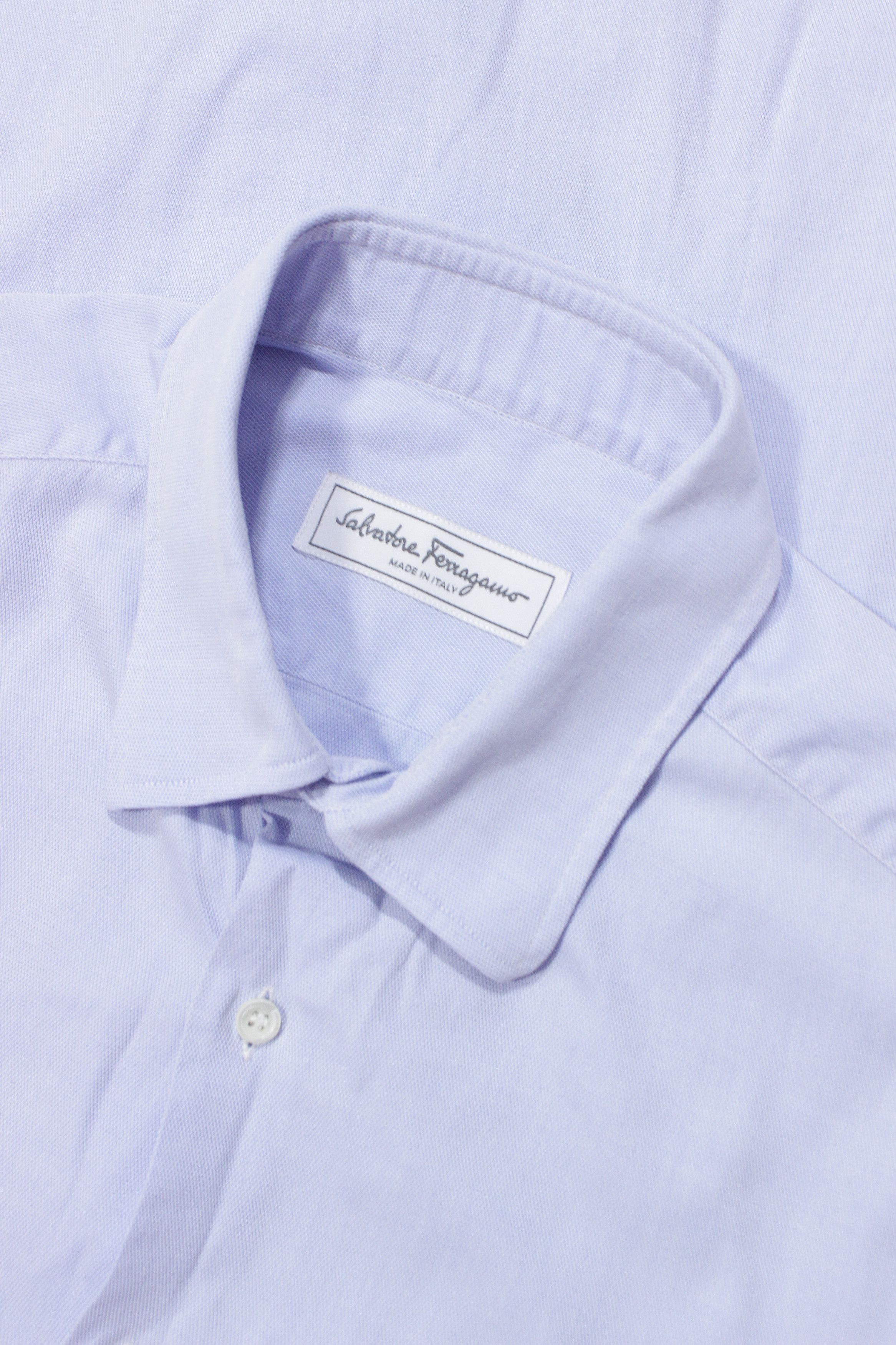 Salvatore Ferragamo Textured Dress Shirt Size US M / EU 48-50 / 2 - 7 Thumbnail