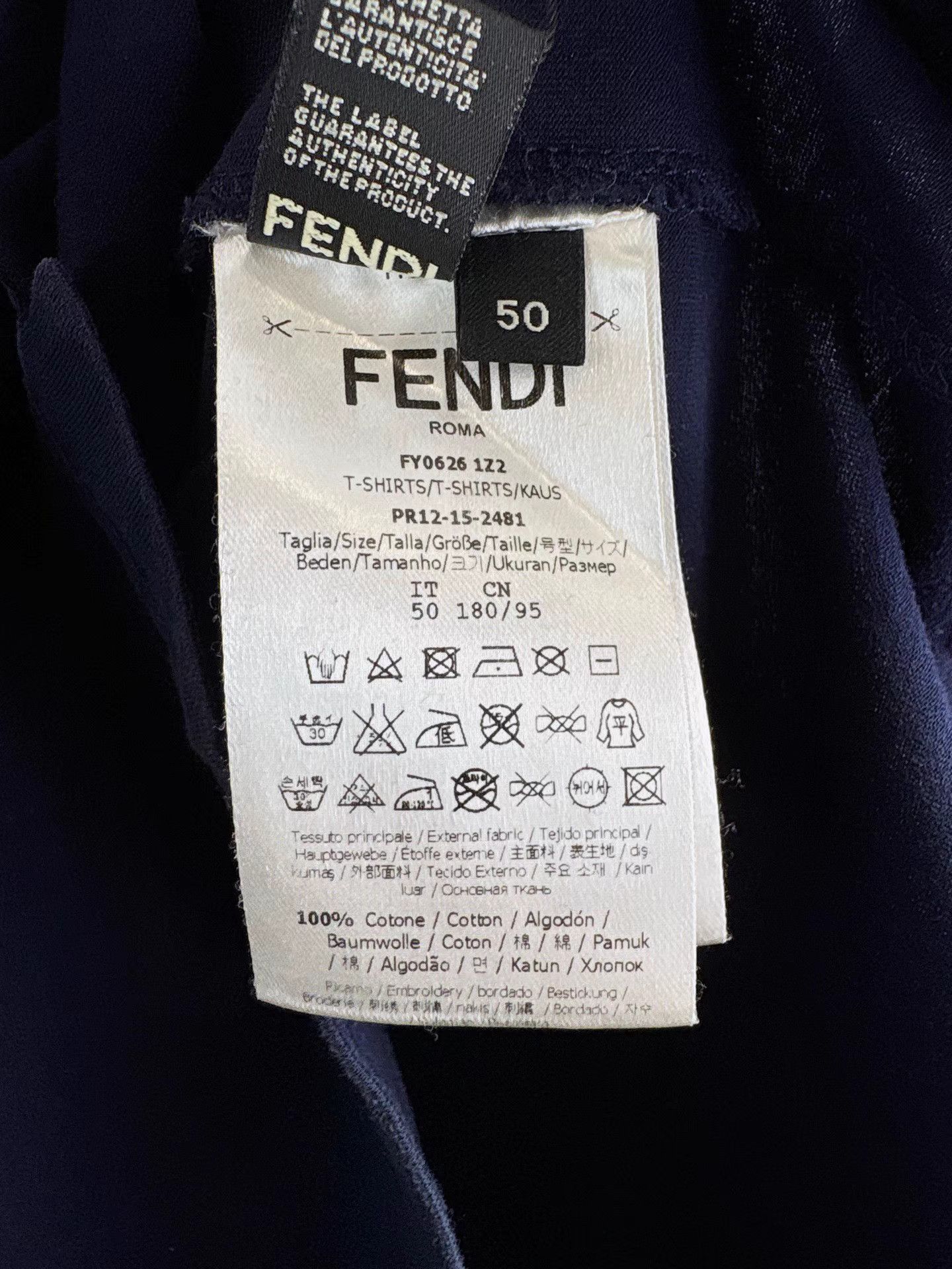 Fendi FENDI Monster Rhinestone Short Sleeve T-shirt K1 Size US M / EU 48-50 / 2 - 5 Thumbnail