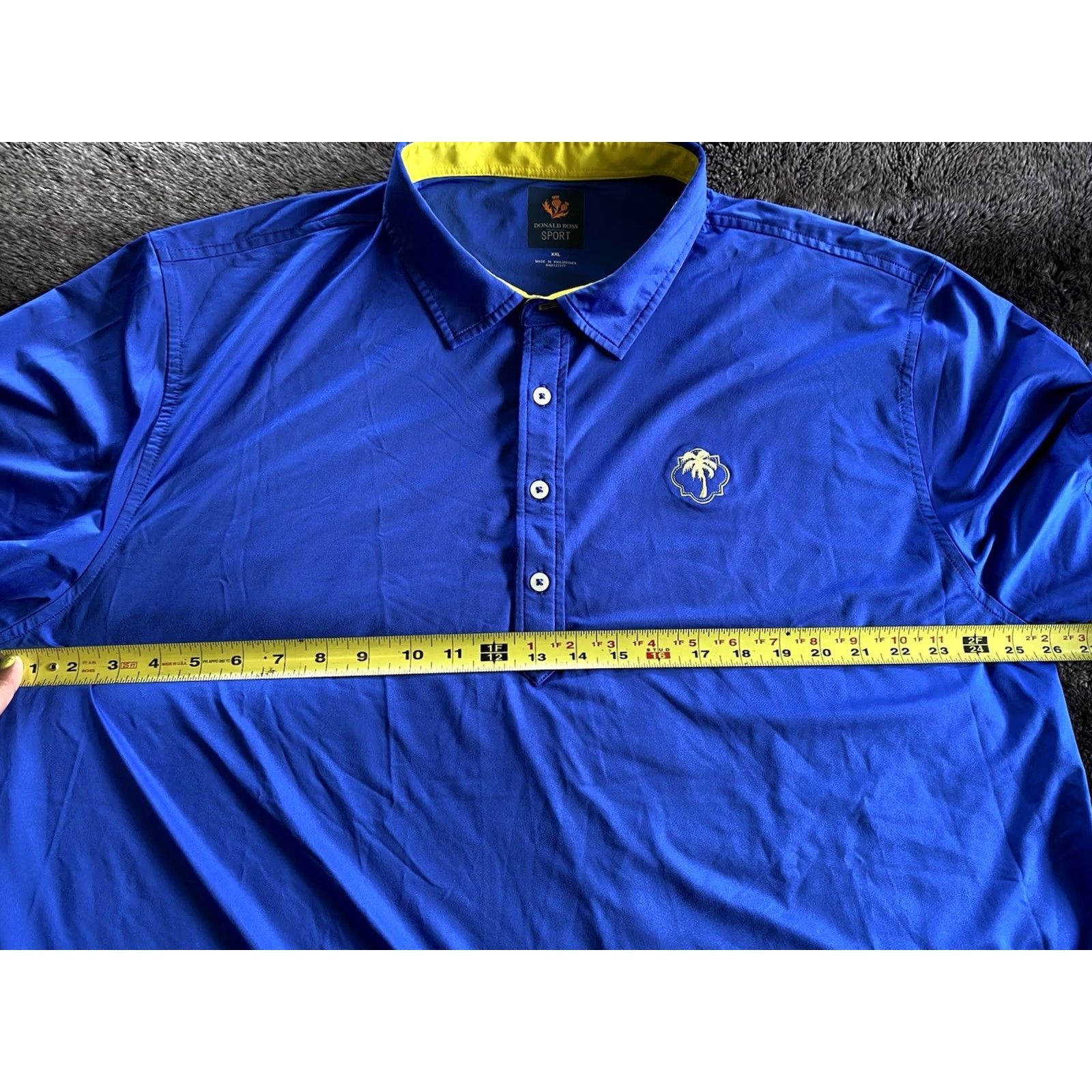 Vintage Donald Ross Sportswear Polo Shirt Palm Tree Mens 2XL Blue Golf Shirt Polo Men 2XL Size US XXL / EU 58 / 5 - 7 Thumbnail
