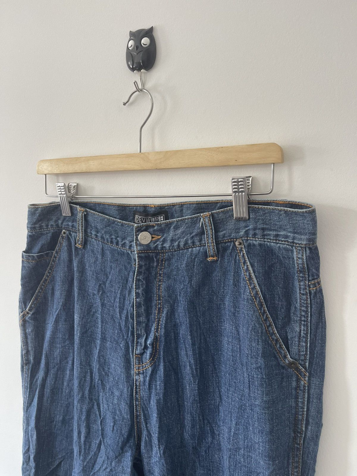 Japanese Brand Rare Vintage DEVILUSE High Waist Carpenter Style Jeans Size US 34 / EU 50 - 10 Thumbnail