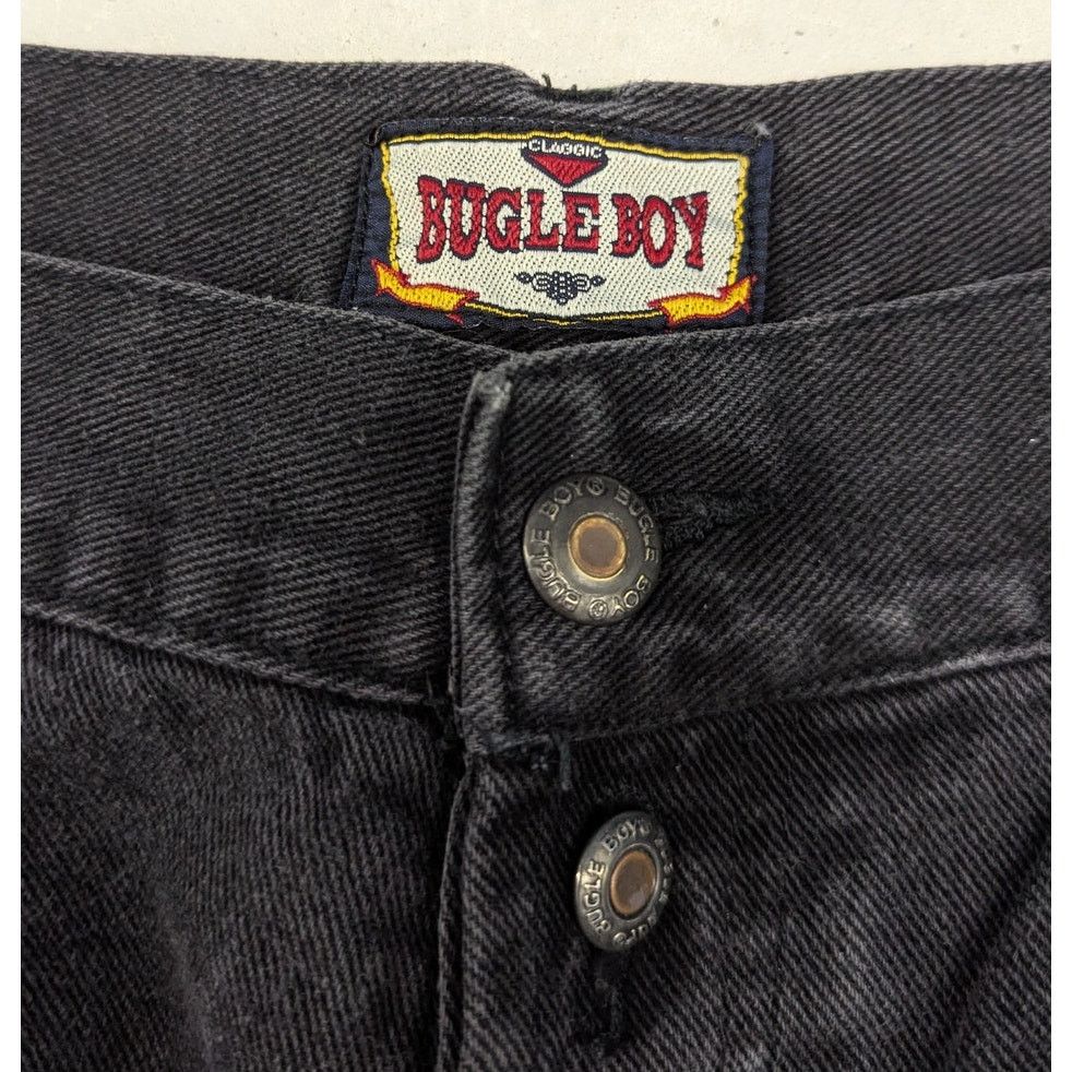 Bugle Boy × Vintage Vintage Bugle Boy Back patches black denim jeans Size US 36 / EU 52 - 4 Thumbnail