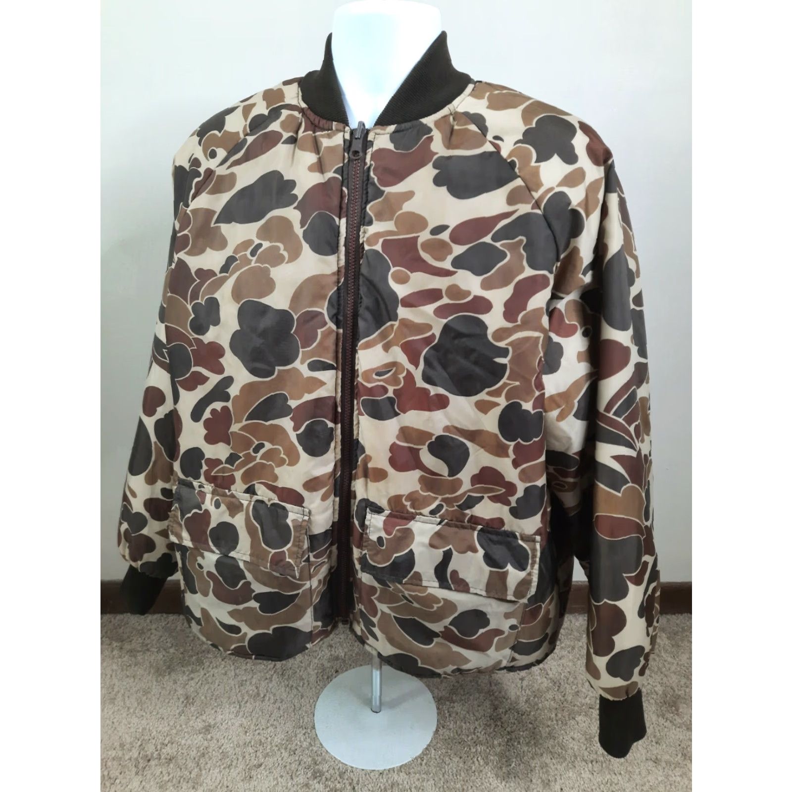 Vintage VINTAGE Reversible Camo Bomber Jacket Coat Shell Holder Pocket Men's Large Size US L / EU 52-54 / 3 - 4 Thumbnail