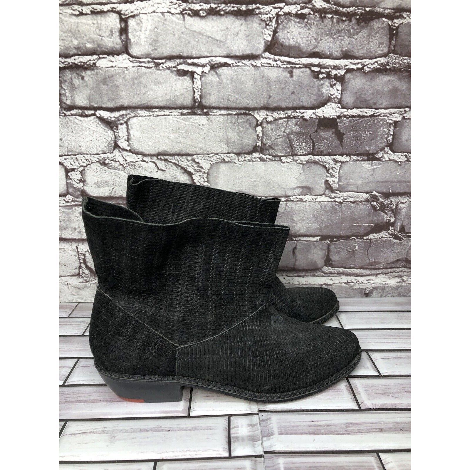 Joe's Joe's Black Suede Leather Western Casual Pull On Heel Boots Size US 7 / IT 37 - 15 Thumbnail