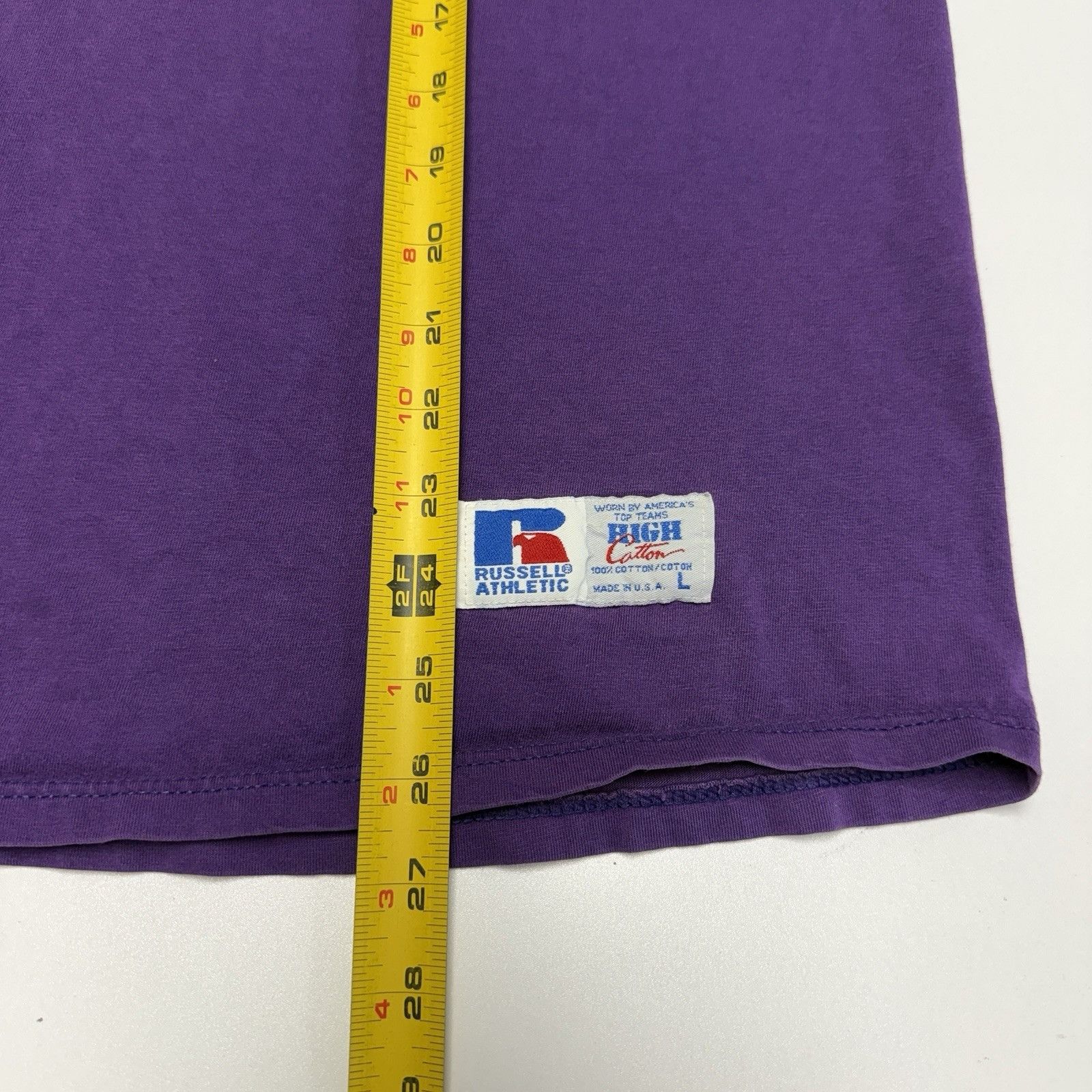 Russell Athletic Vintage 90s Russell Athletic Pocket Tee Mens Large Purple US Size US L / EU 52-54 / 3 - 11 Thumbnail