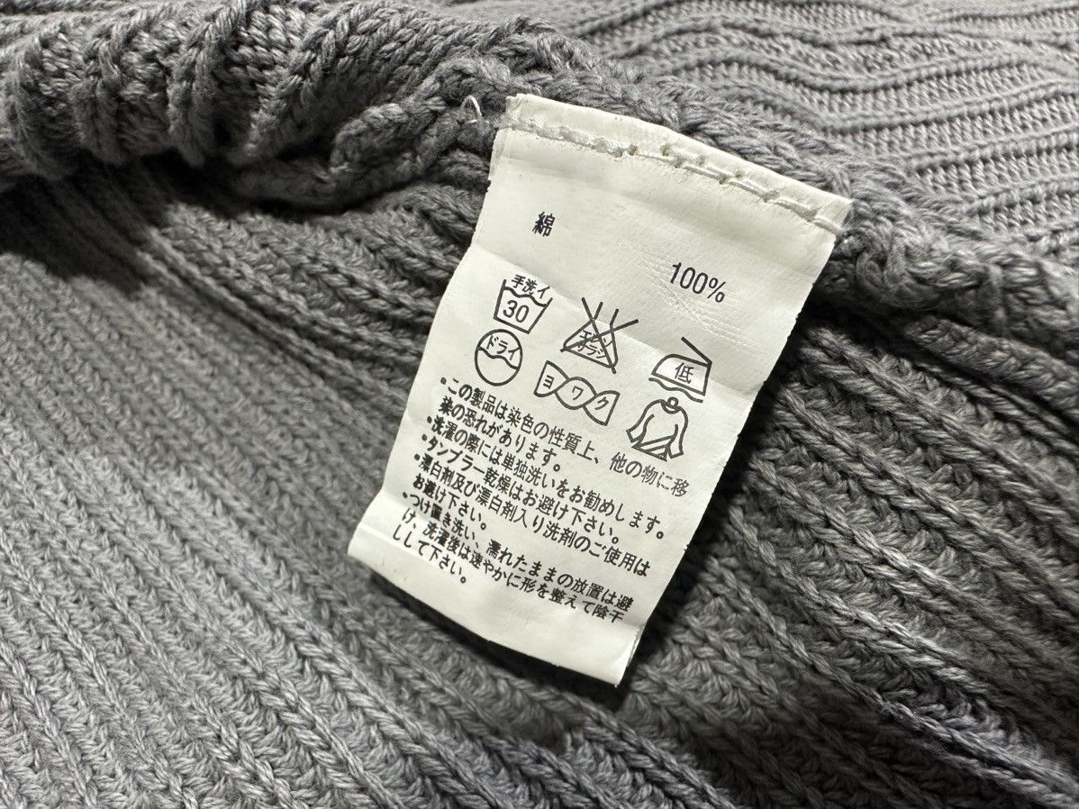 If Six Was Nine × Japanese Brand × Tornado Mart 🔥Sick Y2K Roger & Raw Cable Knit Asymmetric Sweater Zipper Size US M / EU 48-50 / 2 - 12 Thumbnail