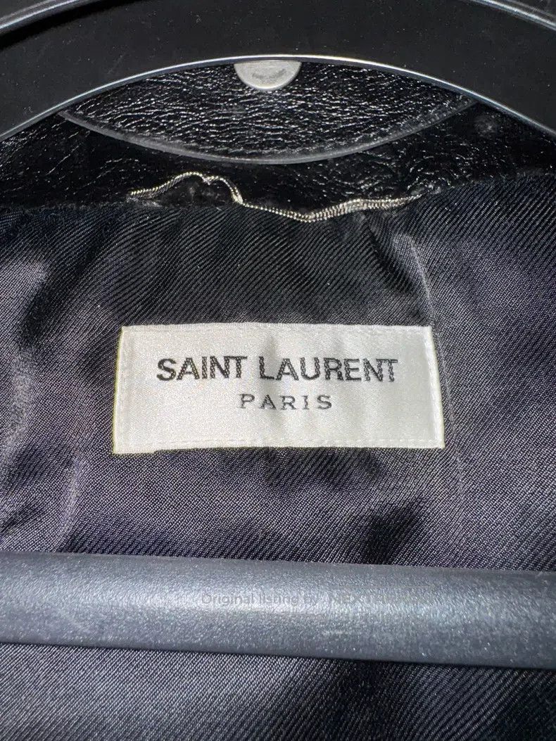 Saint Laurent Paris Saint Laurent Paris Fur Collar Oiled Leather Pilot Jacket Size US S / EU 44-46 / 1 - 6 Thumbnail