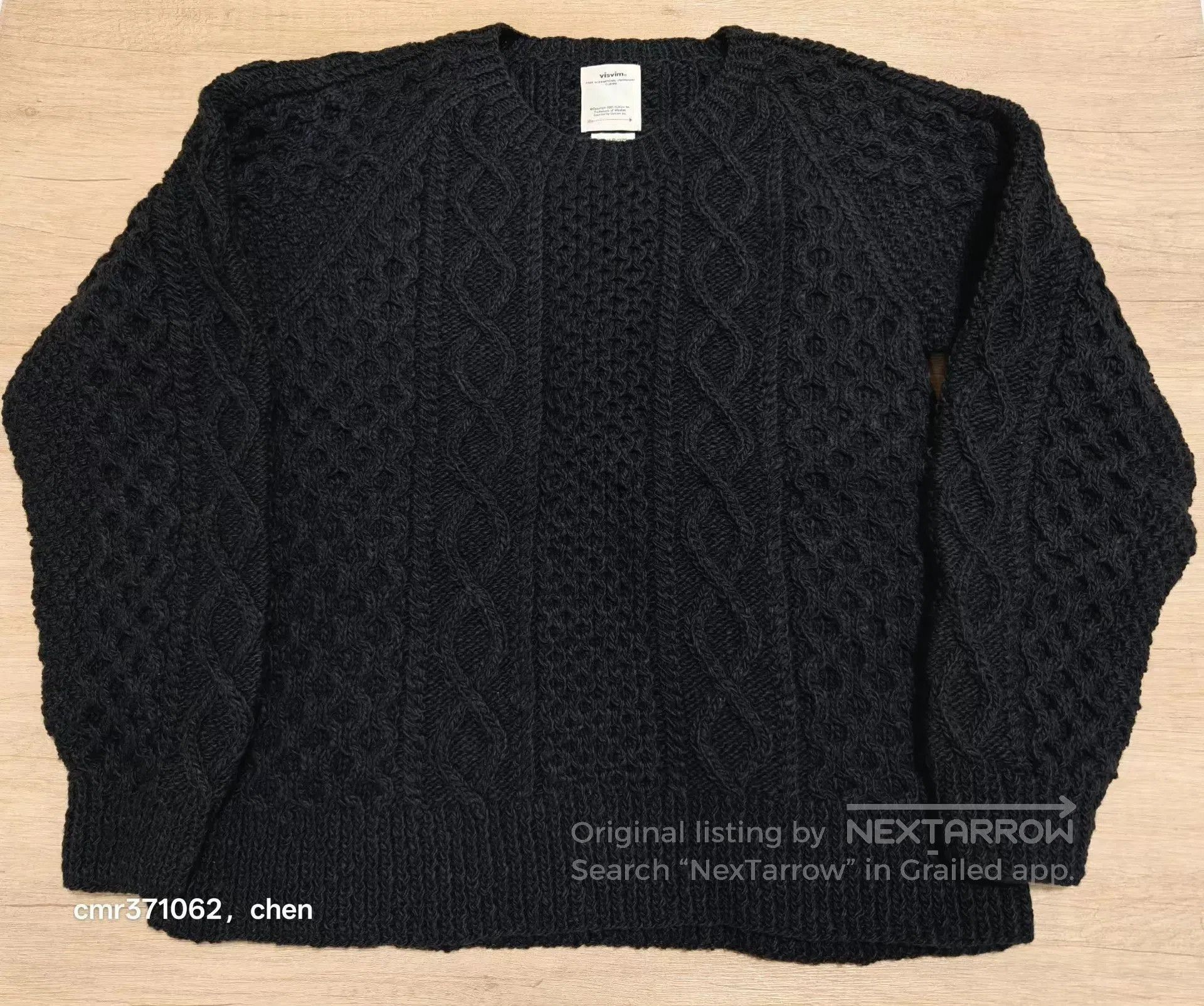Visvim Black Cable Knit Sweater Size S. Size US S / EU 44-46 / 1 - 1 Thumbnail