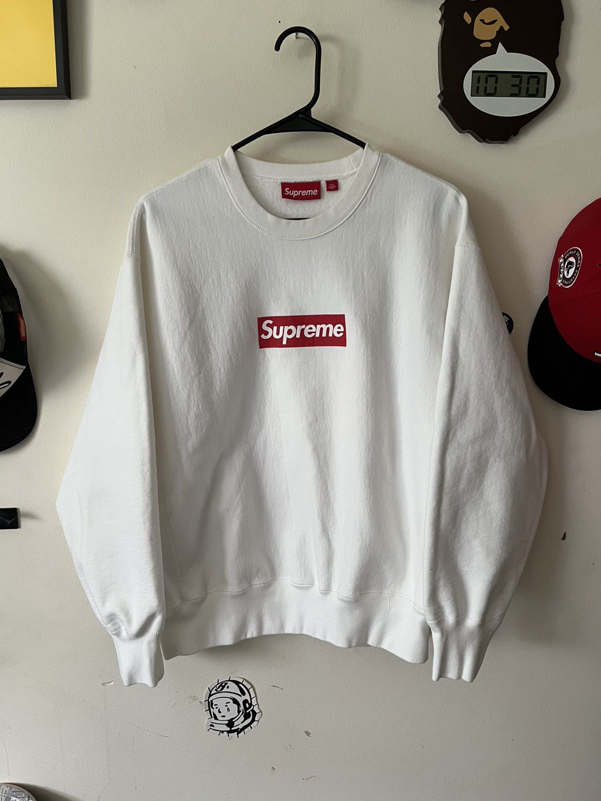 Supreme SS25 Supreme Washed Box Logo Crewneck (Navy) Size Medium