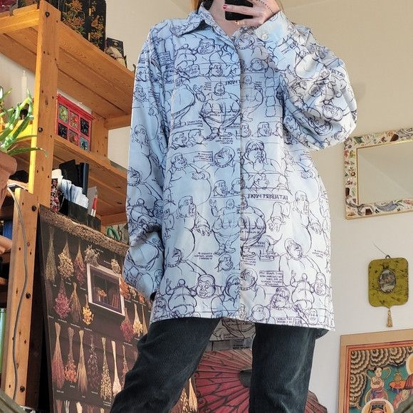 Fubu Platinum Fubu Y2k Retro Fat Albert Blue Button Up Shirt - L Size US L / EU 52-54 / 3 - 4 Thumbnail