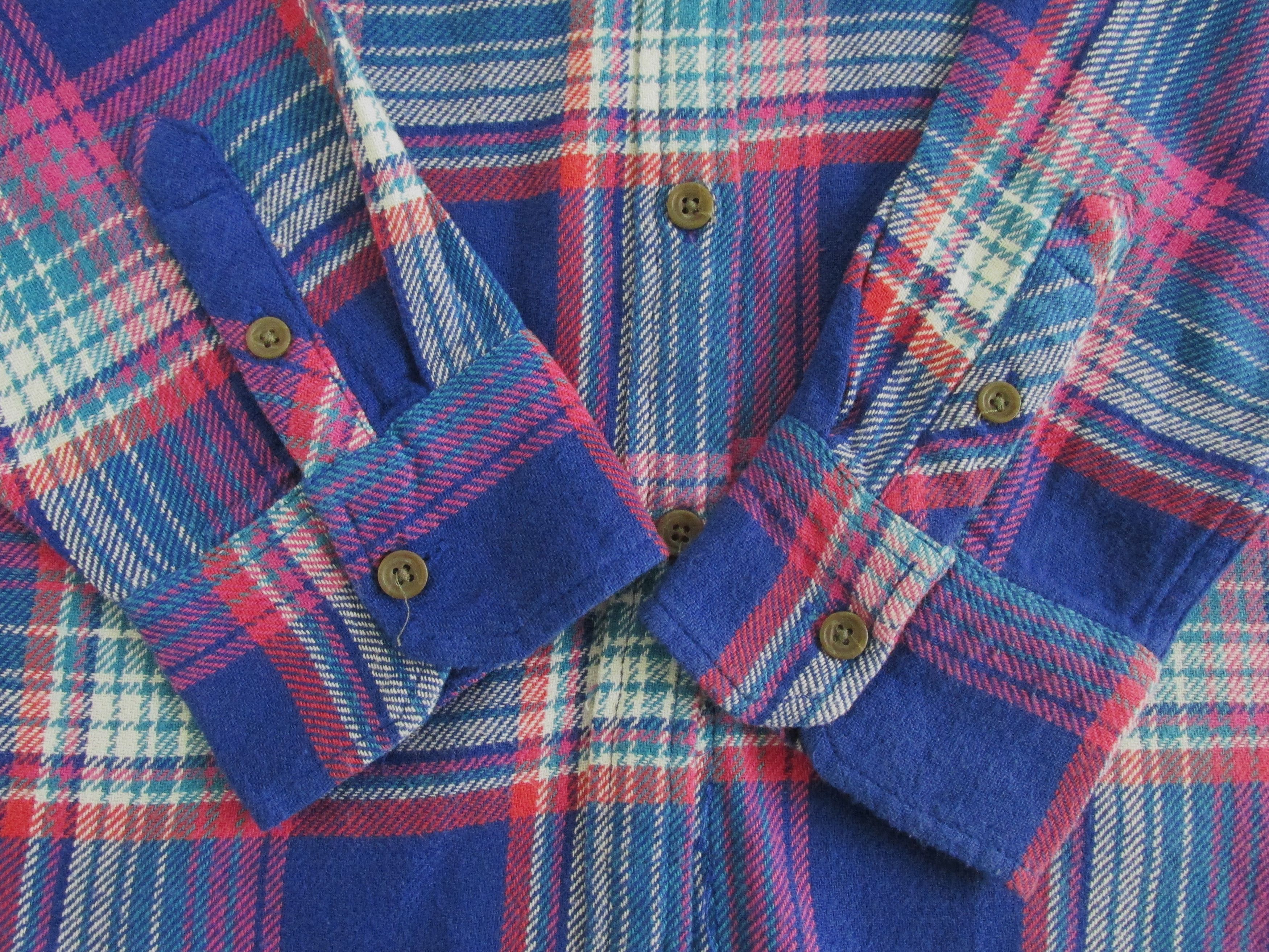 American Eagle Outfitters American Eagle Women's Cotton Flannel Shirt Size Large Size L / US 10 / IT 46 - 4 Thumbnail