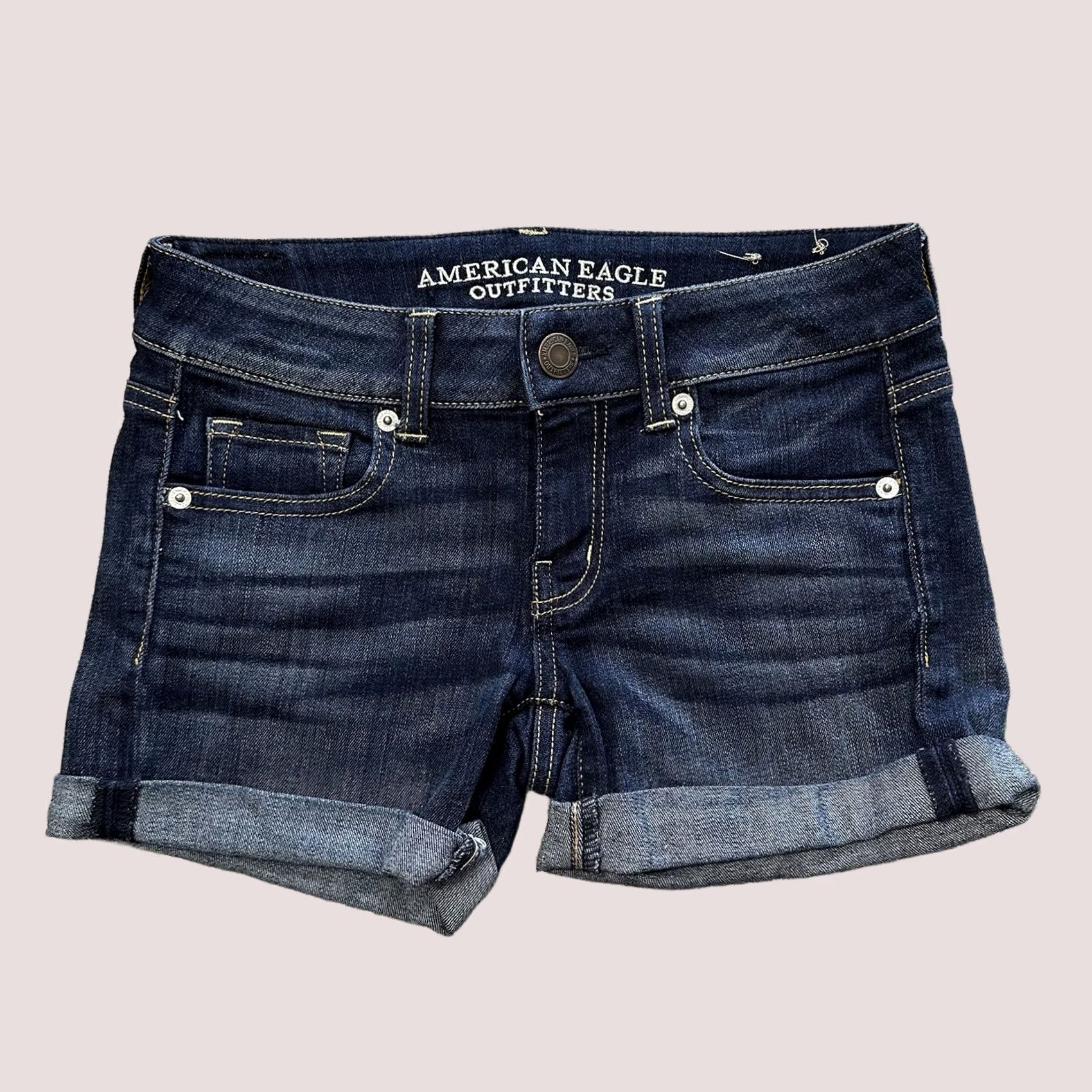 American Eagle Outfitters VINTAGE American Eagle Shorts Womens 0 27x3 Midi Denim AE Super Stretch Denim Size 27" / US 4 / IT 40 - 1 Thumbnail