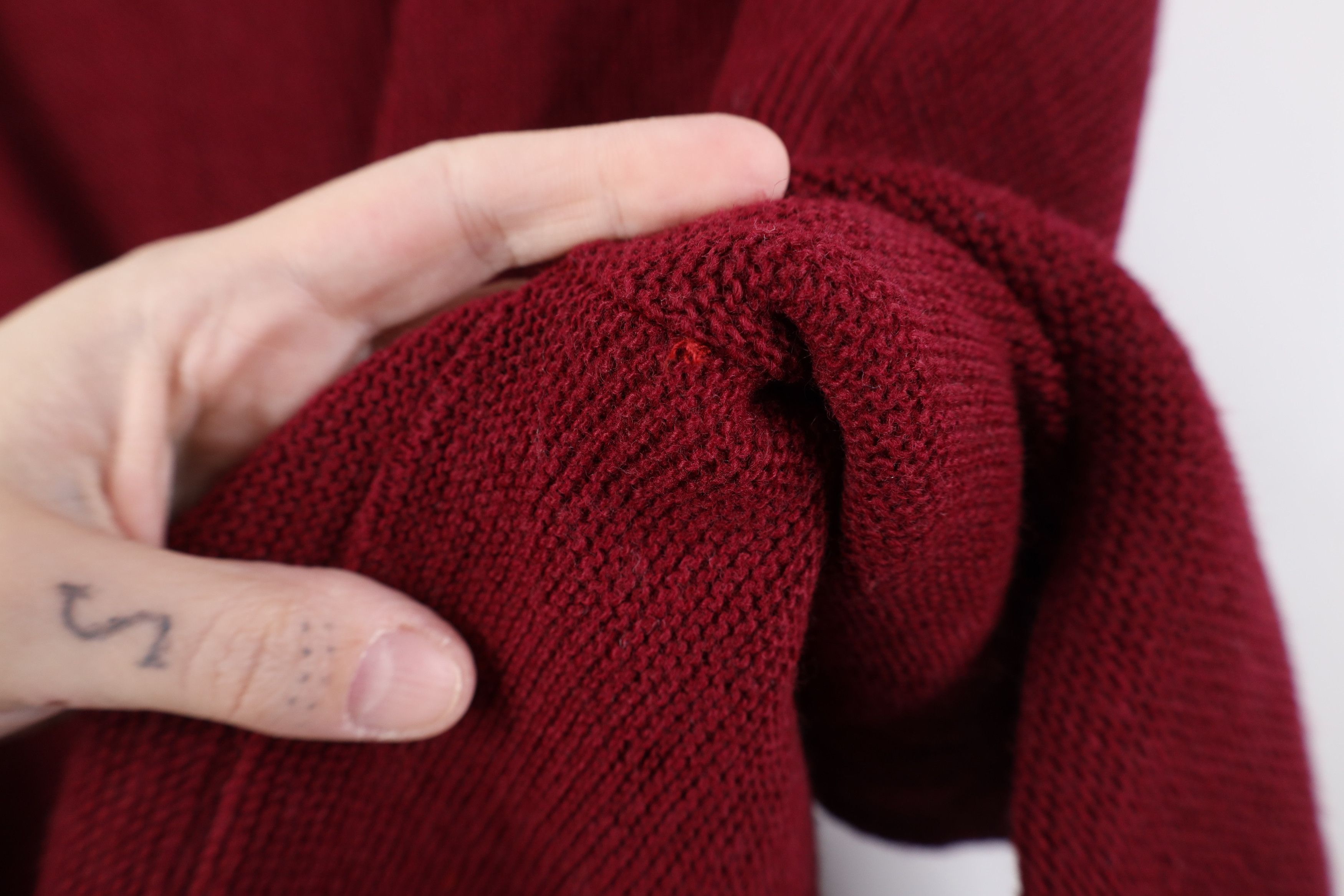 Vintage Vintage 60s 70s Streetwear Kurt Cobain Cardigan Sweater Red Size US S / EU 44-46 / 1 - 8 Thumbnail