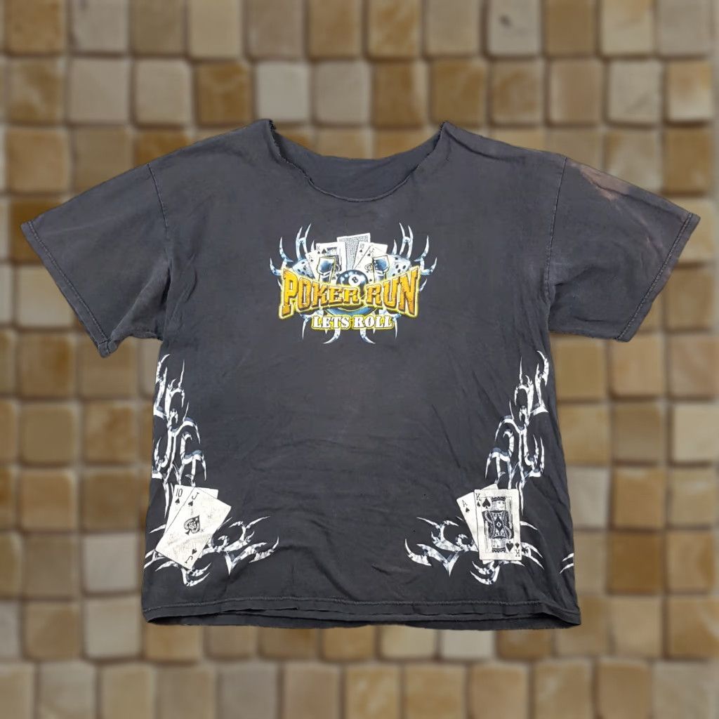 Vintage Y2K Distressed Poker Run Motorcycle Biker Tribal Size XL Faded Vintage T Shirt Size US XL / EU 56 / 4 - 1 Thumbnail
