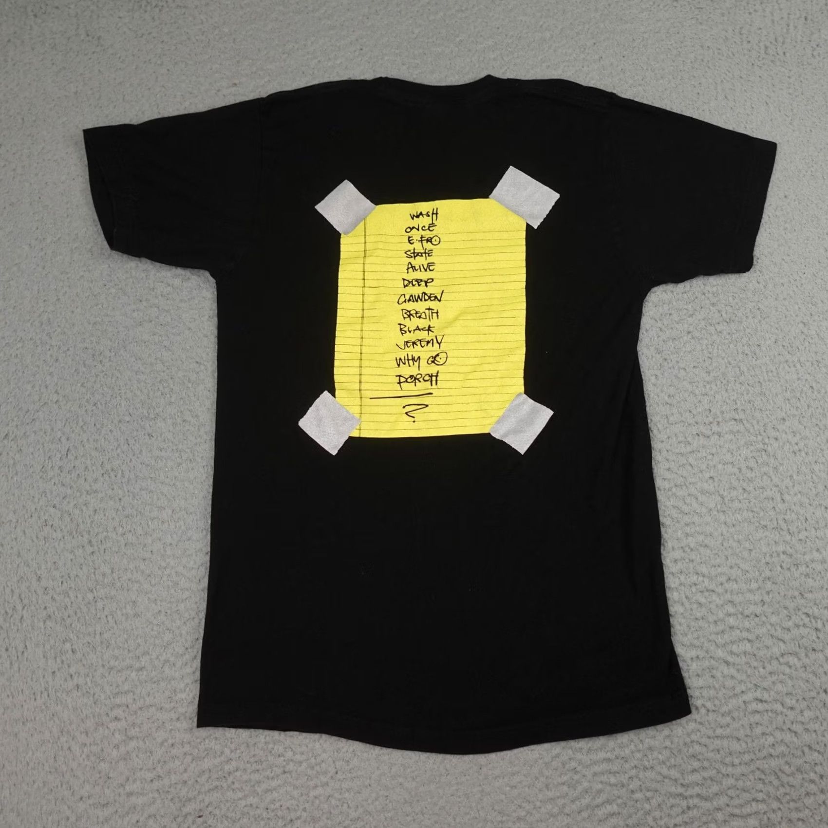 Tultex Pearl Jam Shirt Mens Medium Black Alive Stickman Tour Setlist Band Tee Concert Shirt Mens Black Size US M / EU 48-50 / 2 - 2 Thumbnail
