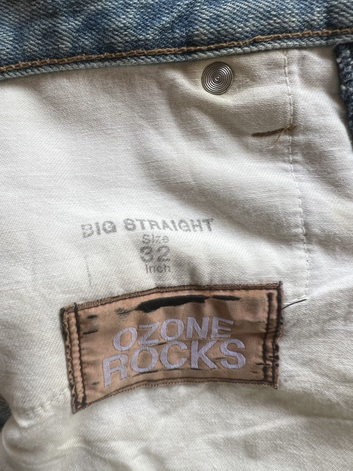 Shellac Vintage 90s Ozone Rocks Japan Fade Aging Stains Jeans Size US 32 / EU 48 - 24 Thumbnail