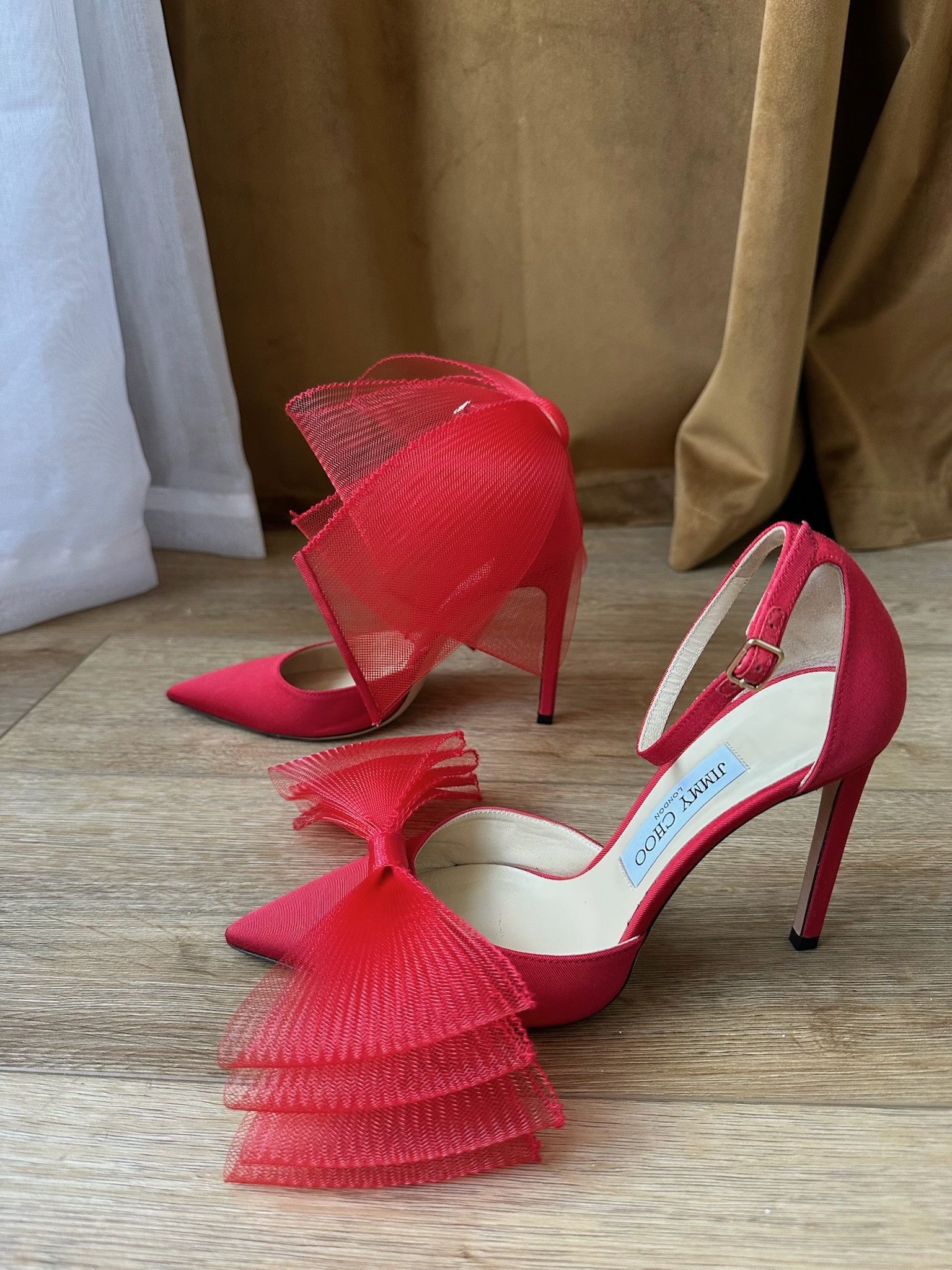 Jimmy Choo 🔥[SALE]🔥 Jimmy Choo Averly 100 Pumps Asymmetric Grosgrain Size US 8 / IT 38 - 9 Thumbnail