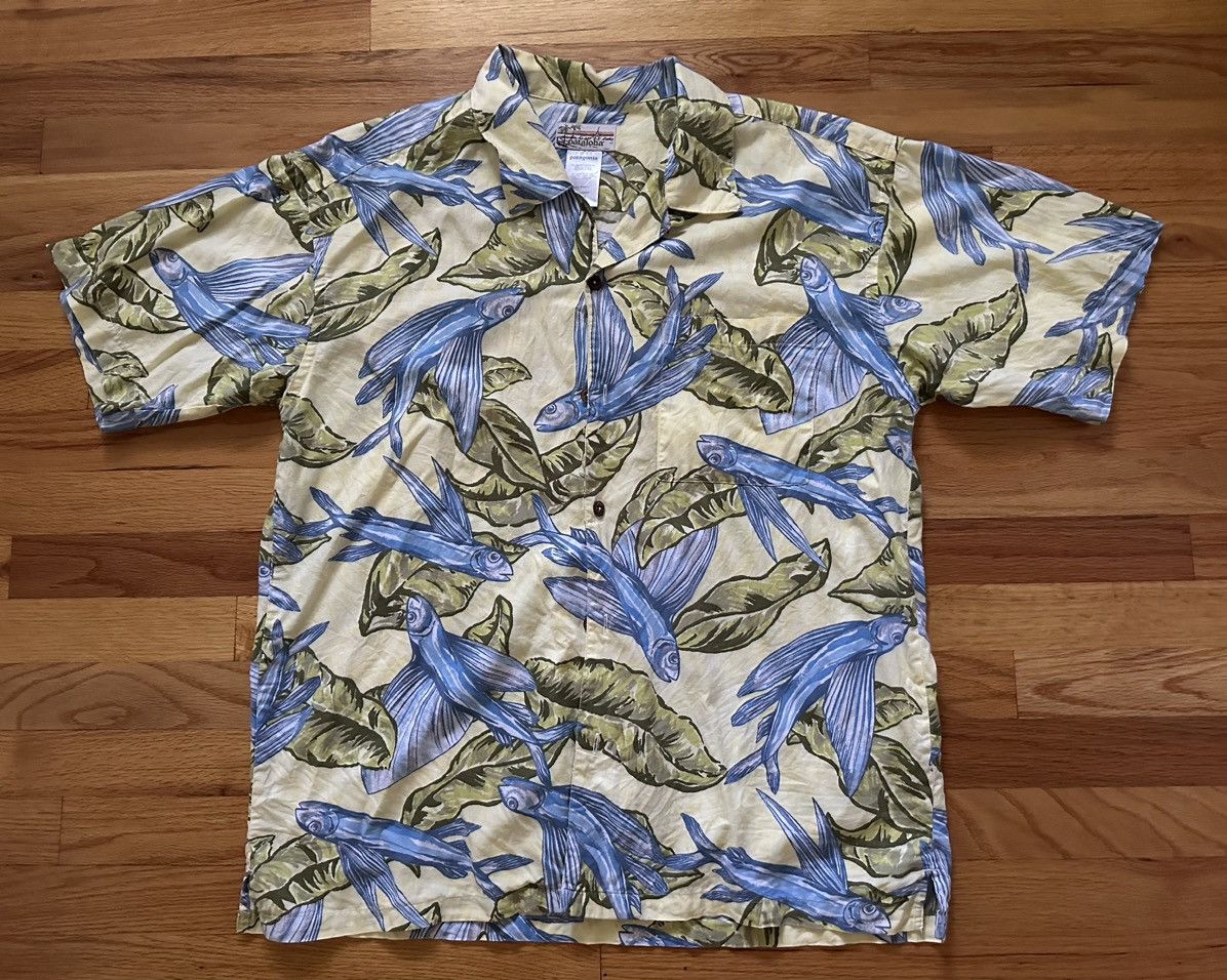 Patagonia Patagonia Pataloha Flying Fish Hawaiian Short Sleeve Shirt ...