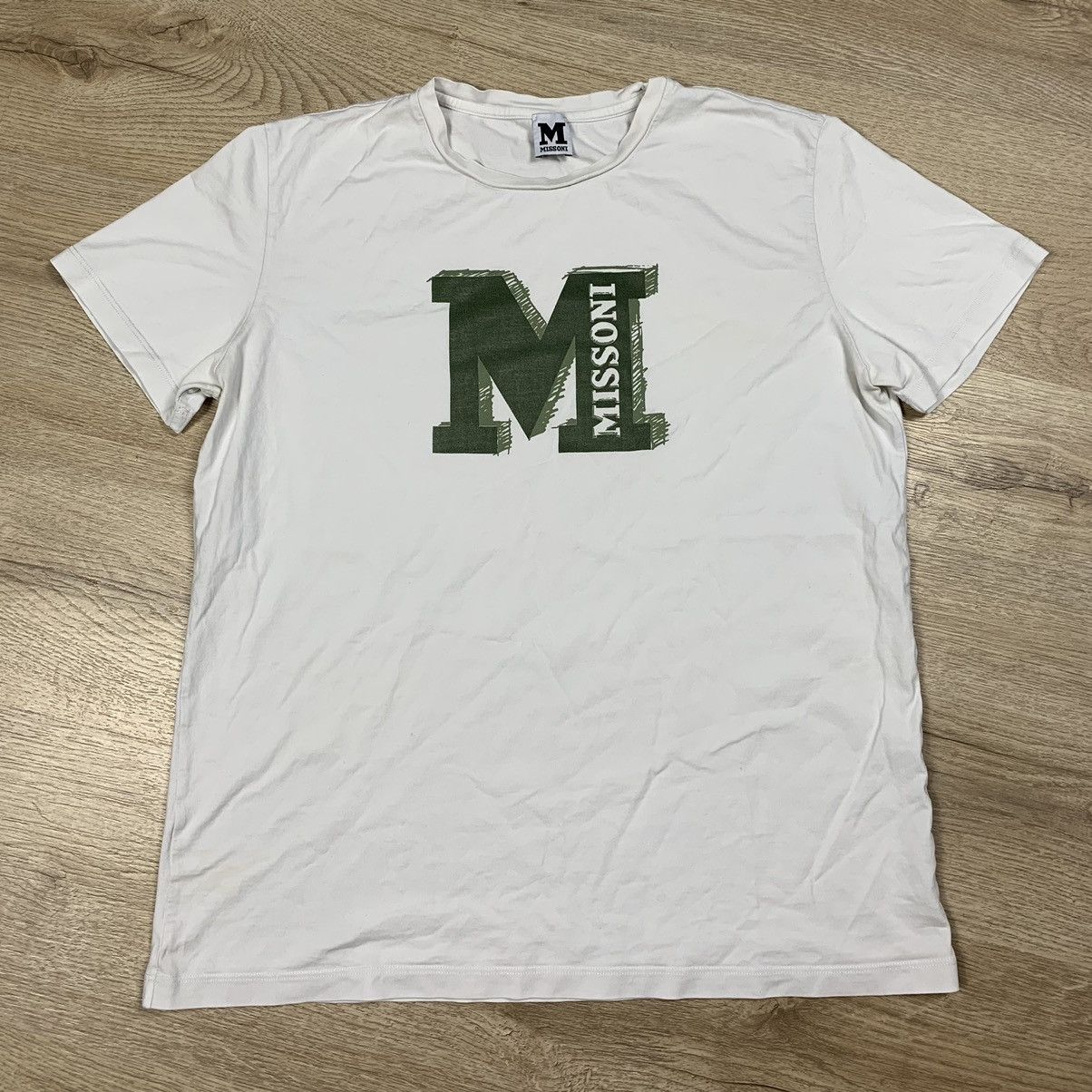 Missoni Missoni Tshirt White Tee Big Logo Size US M / EU 48-50 / 2 - 1 Thumbnail