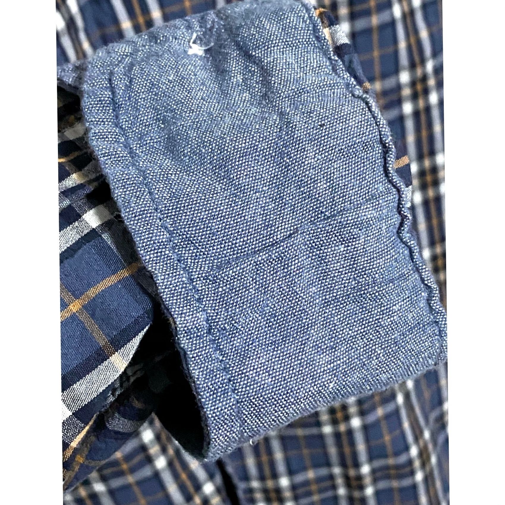 Vintage VINTAGE Tailor Luxe Performance Mens 2XL Blue Plaid Button-Down Shirt Flip Cuffs Shirt Mens Blue Plaid Button-Down Size US XXL / EU 58 / 5 - 4 Thumbnail