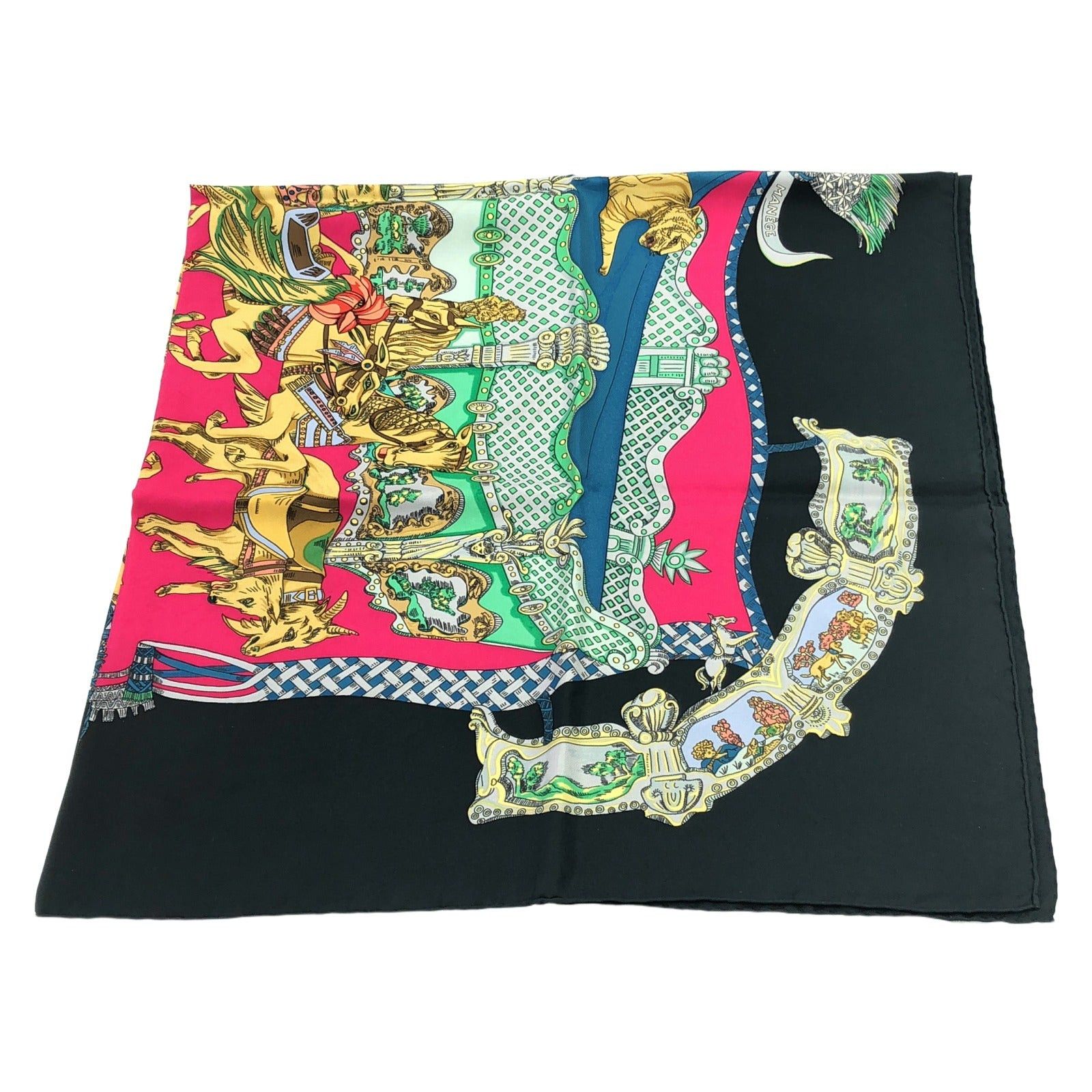 Hermes Carré Scarf Silk Black