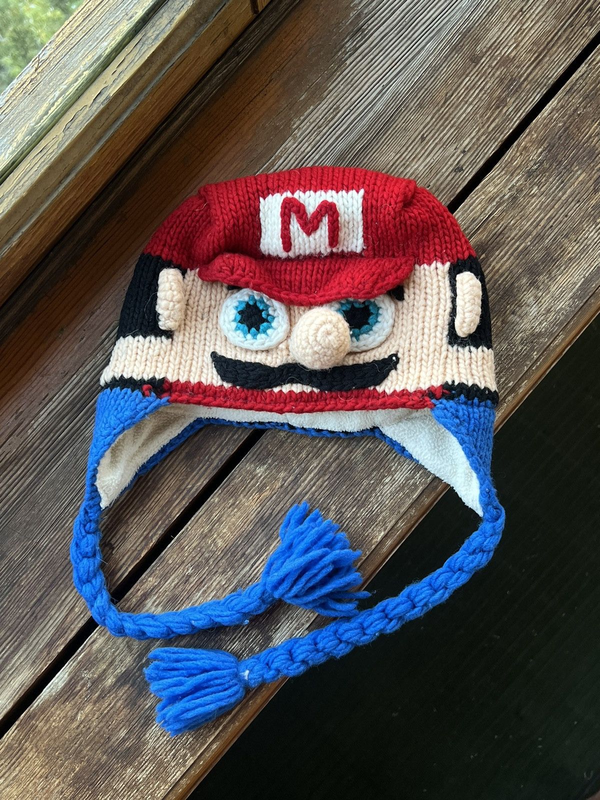 Hat Club Vintage Y2K Super Mario 90s handmade Knit Beanie Hat Cosplay Size ONE SIZE - 2 Thumbnail