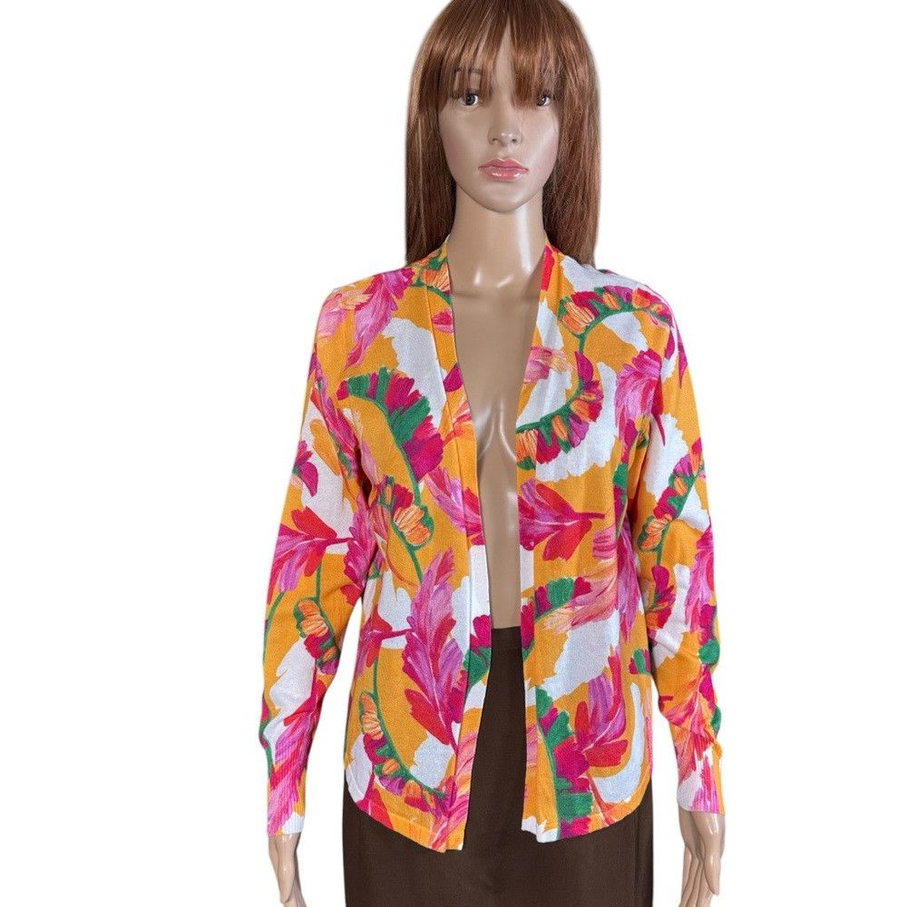 Chicos New Chico's Summer Romance Foliage Topper Size 1 US M Size M / US 6-8 / IT 42-44 - 2 Thumbnail