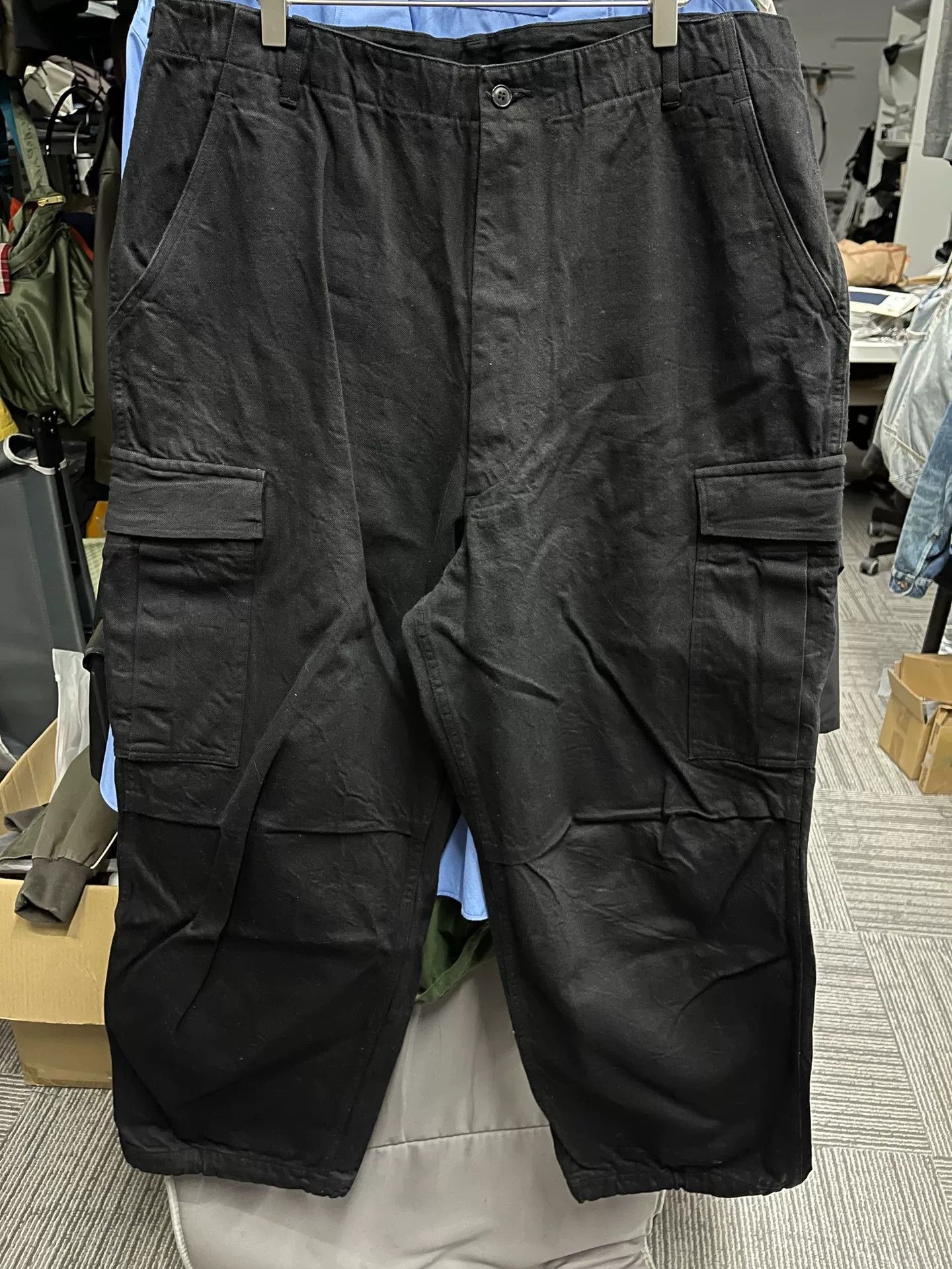 Comoli COMOLI Black Denim B.D.U Pants Size US 31 - 1 Thumbnail