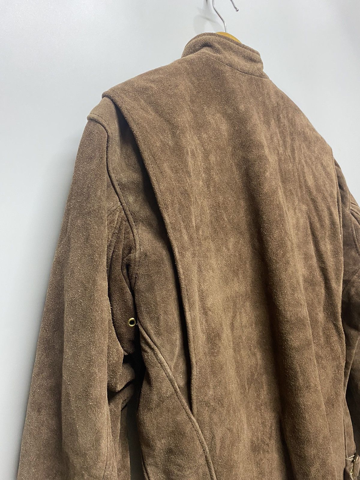Schott Vtg Schott Leather Riders Trucker Jacket Suede Size 38 Brown Size US XL / EU 56 / 4 - 13 Thumbnail
