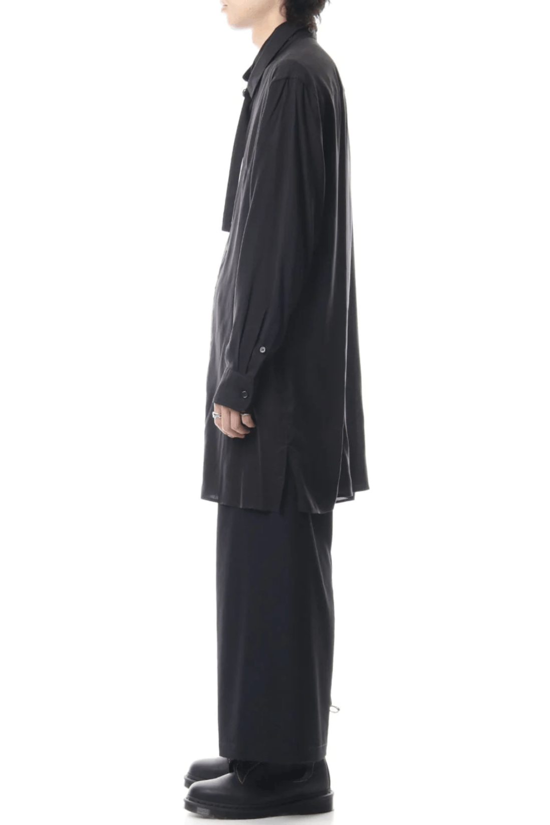 Yohji Yamamoto Pour Homme- W/Gabardine Slim Wrap Pants