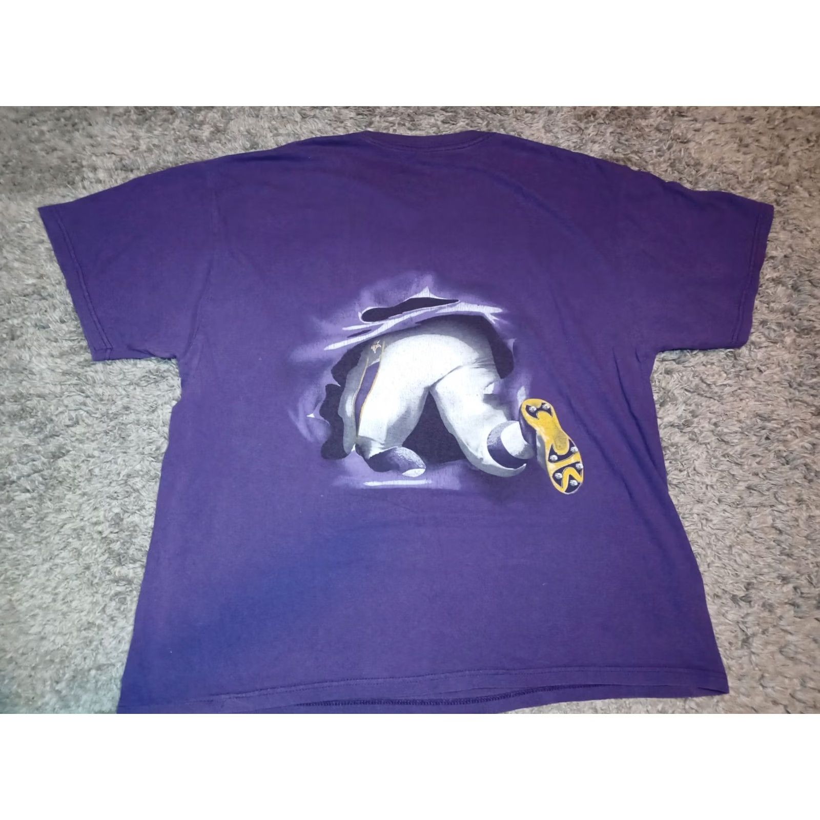 NFL VINTAGE Minnesota Vikings NFL Team Apparel Purple Tee Shirt Y2k 2000s XL Mens Size US XL / EU 56 / 4 - 5 Thumbnail