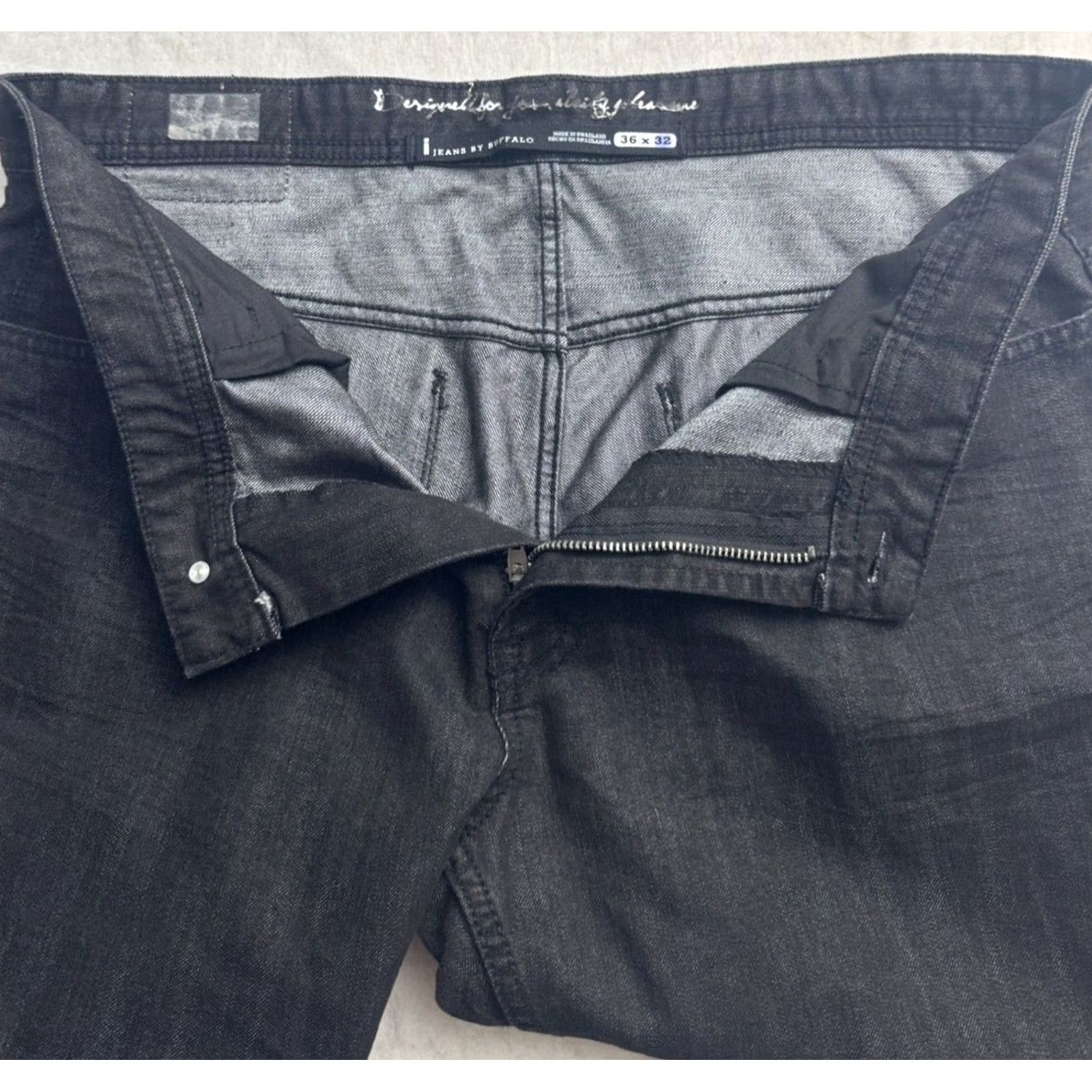 Denime i jeans by Buffalo Spencer Slim Jeans Black Denim Distressed Men 36x32 37x27 Size US 36 / EU 52 - 5 Thumbnail