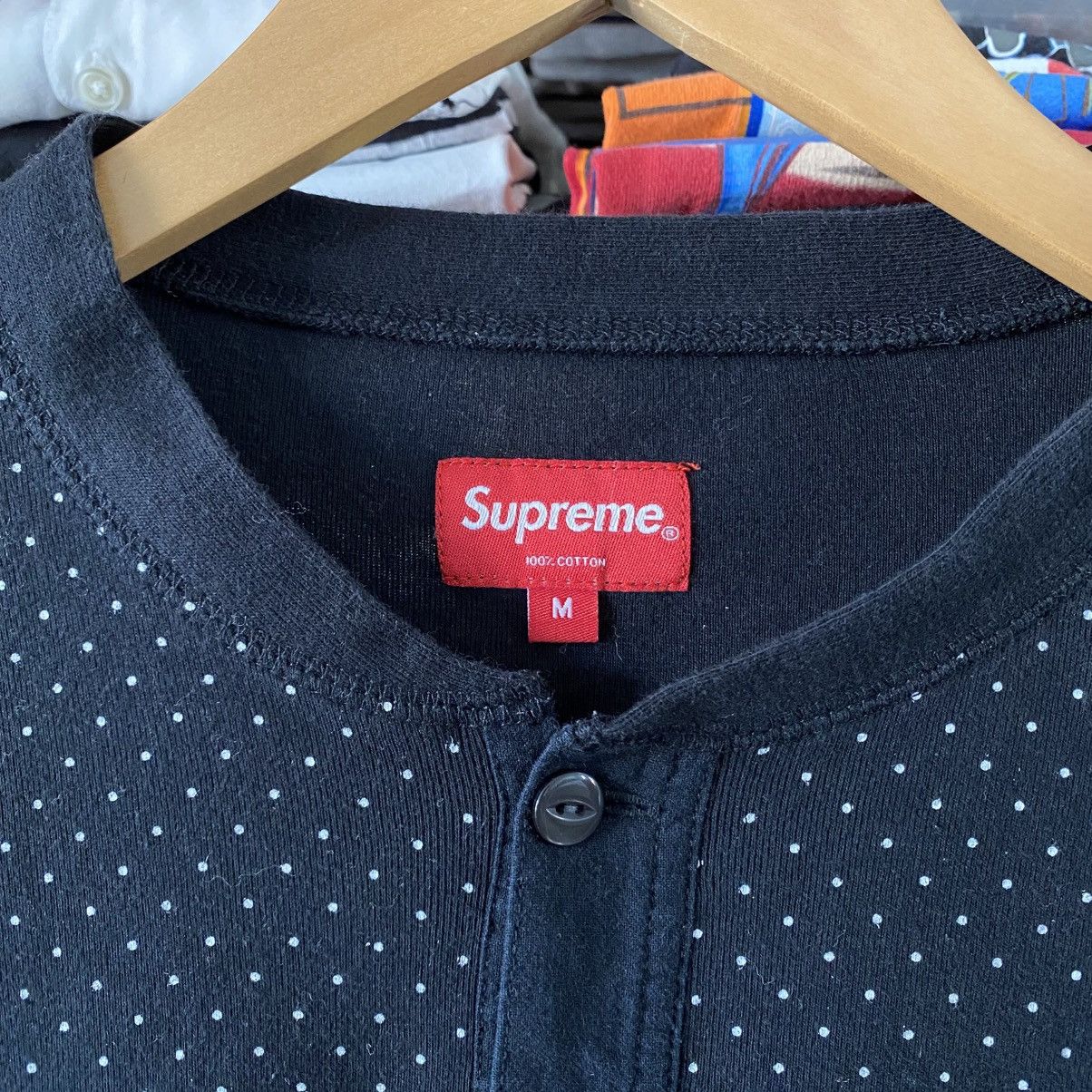 Supreme Supreme Polka Dot Thermal Henley 2013 Black Grunge Punk Y2K Size US M / EU 48-50 / 2 - 3 Thumbnail