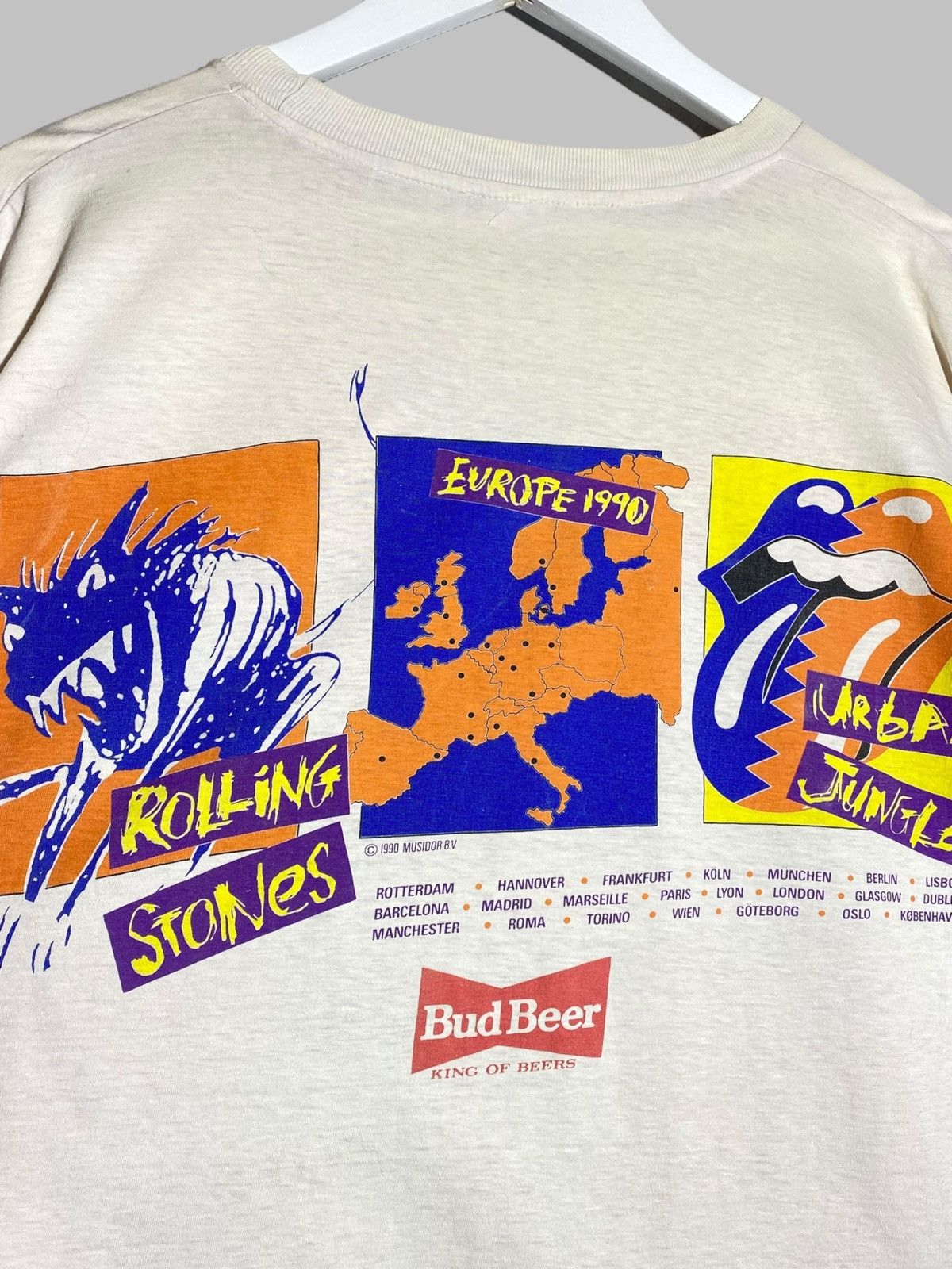 Band Tees 🔥 VINTAGE ROLLING STONES URBAN JUNGLE EUROPE 1990 TOUR SHIRT Size US L / EU 52-54 / 3 - 12 Thumbnail