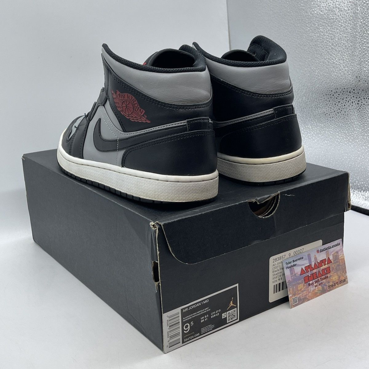 Nike Air Jordan 1 mid shadow Size US 9.5 / EU 42-43 - 4 Thumbnail