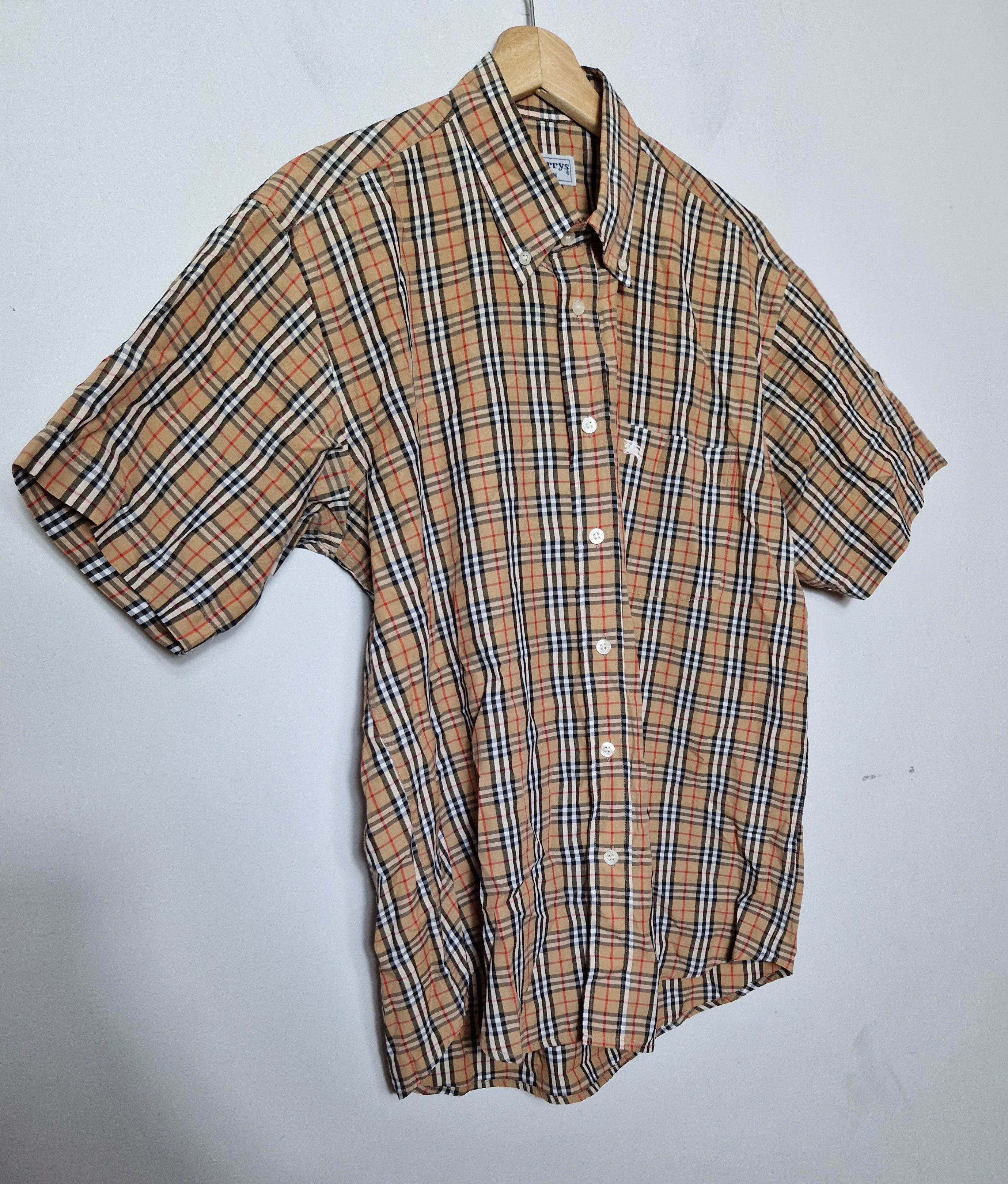 Burberry × Vintage Burberry vintage 90s nova check fullprinted shirt Size US L / EU 52-54 / 3 - 3 Thumbnail