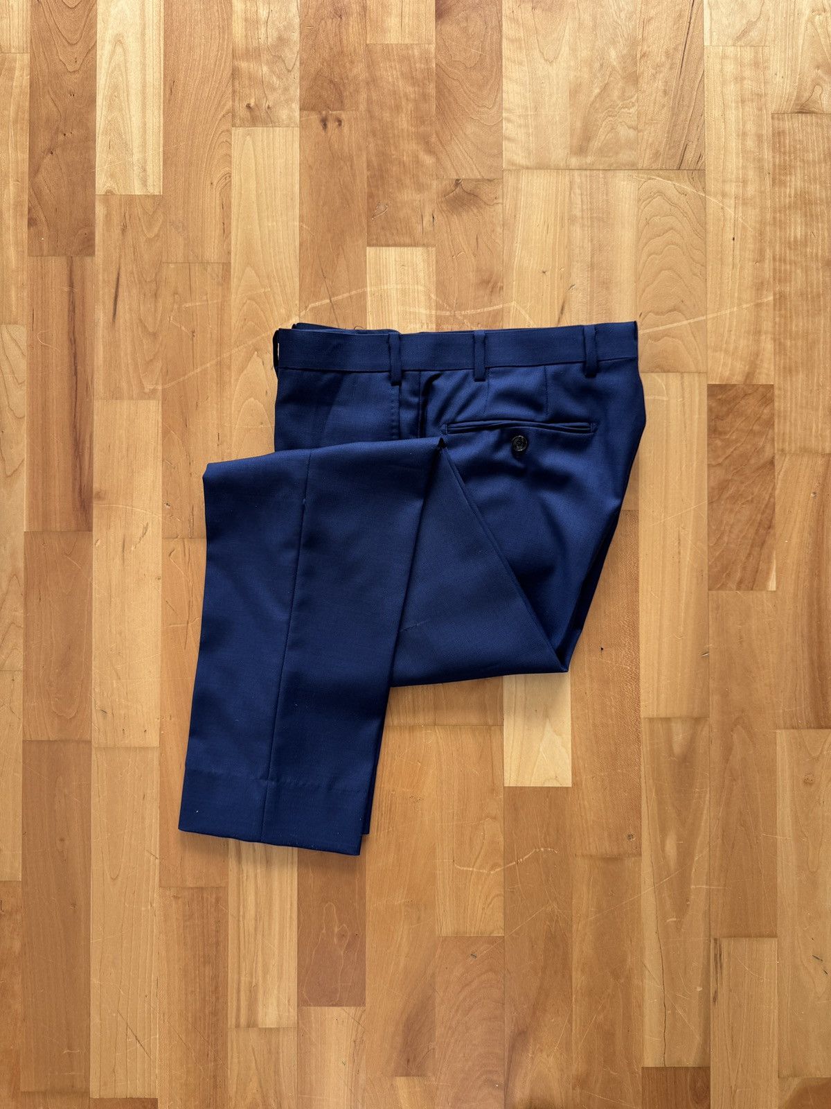 Suitsupply Suitsupply Custom Navy Blue Super 150’s Wool Trousers Size 38R - 1 Thumbnail