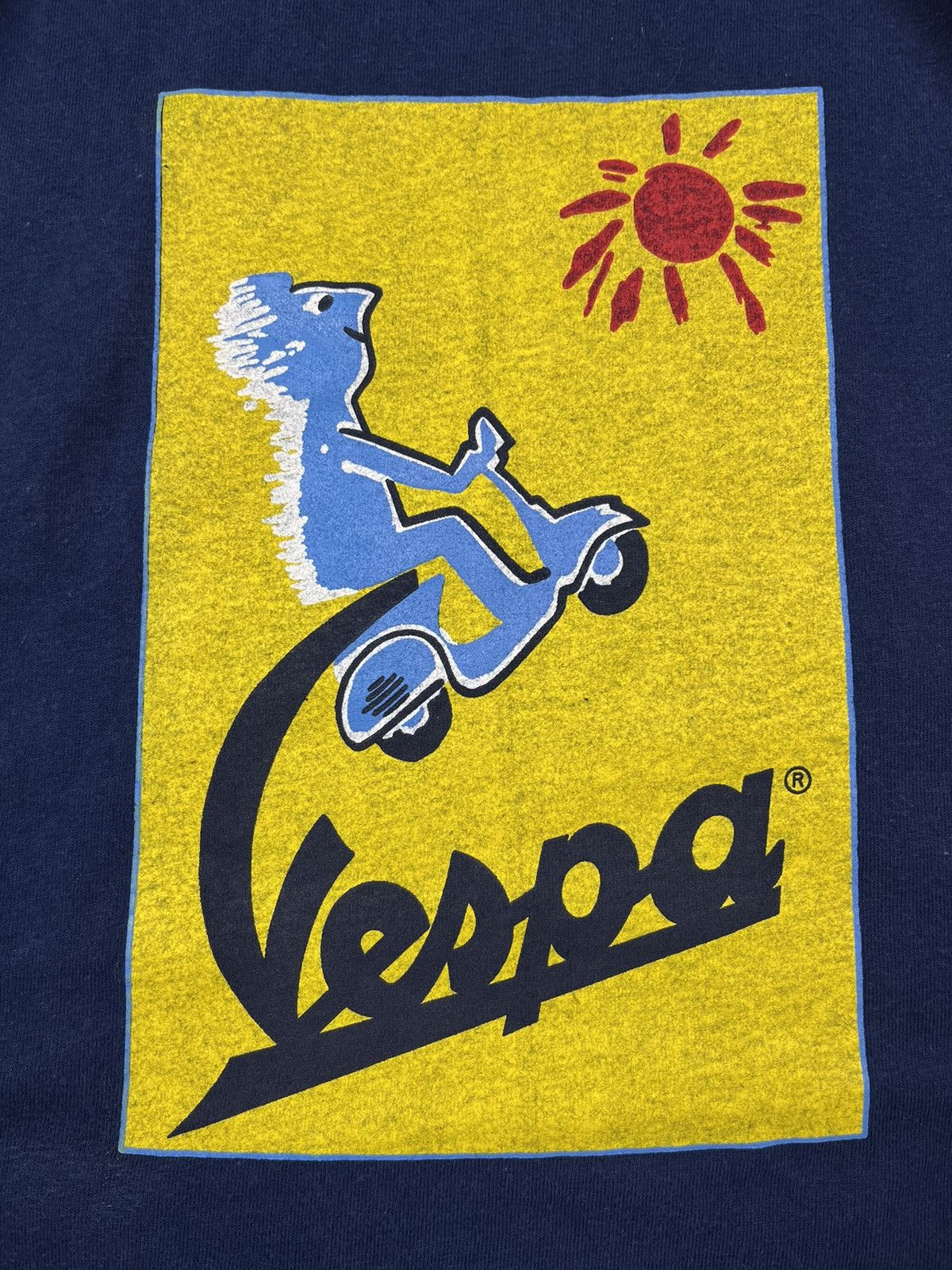 Vintage Vintage 90s Piaggio Vespa sctooters / motorcycles promo tee Size US XL / EU 56 / 4 - 4 Thumbnail