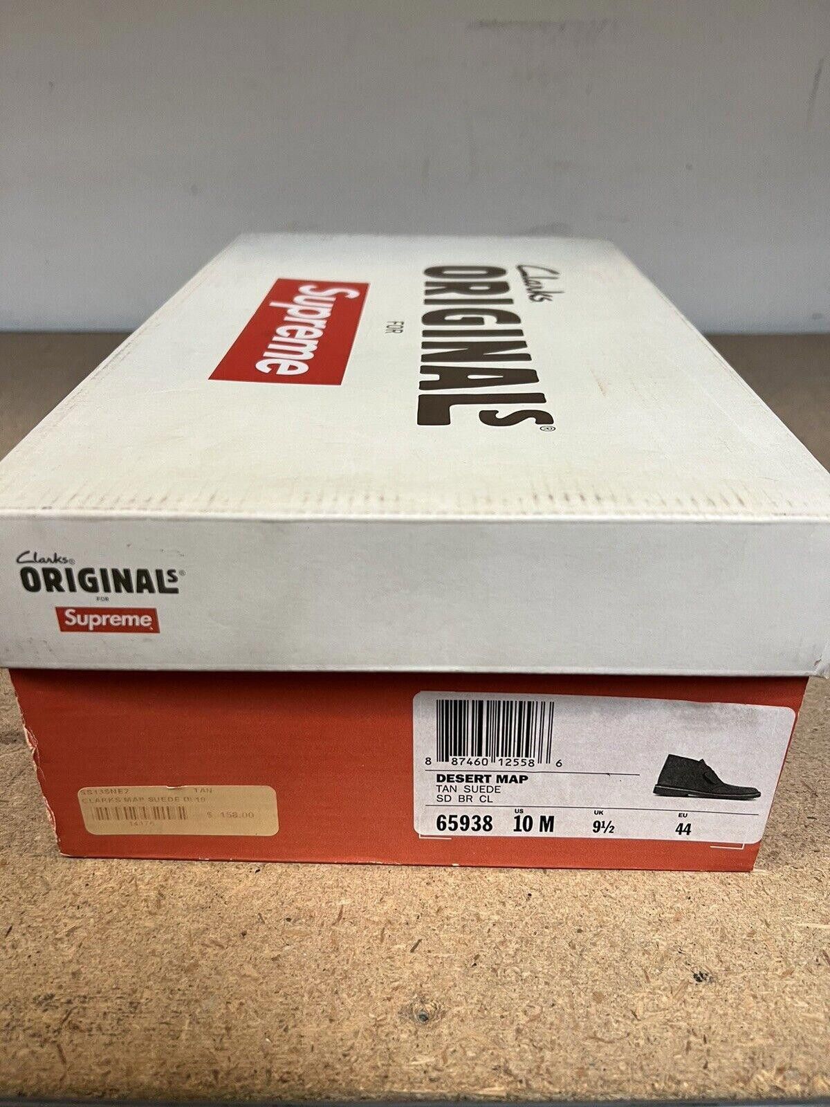 Supreme SS13 Supreme Clarks Desert Map Tan Suede Chukka Boots 65938 Size US 10 / EU 43 - 10 Thumbnail