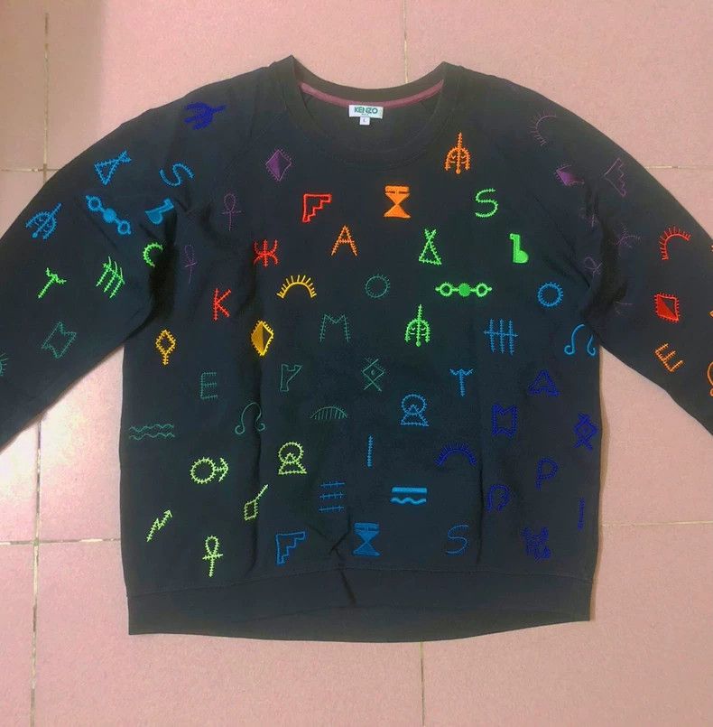 Kenzo KENZO Colorful totem embroidered hoodie Size L / US 10 / IT 46 - 6 Thumbnail