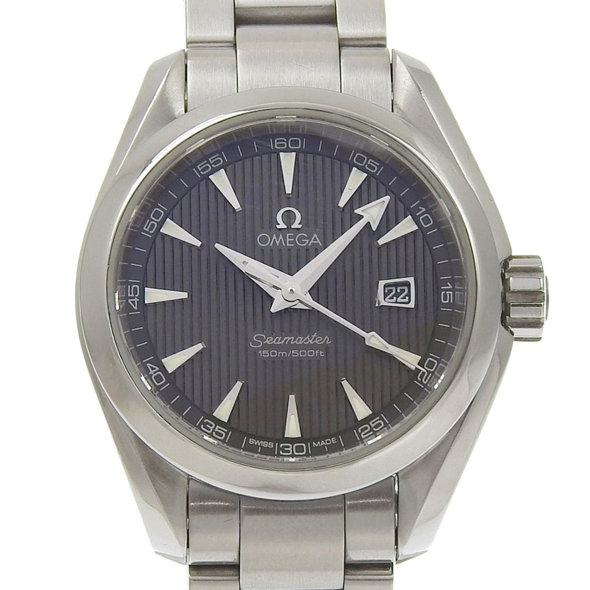 Omega Like New Omega Seamaster Aqua Terra Date 150m Water Resistant 231 10 61 06 001 Gray Dial Stainless Steel Quartz 30mm Size ONE SIZE - 1 Thumbnail