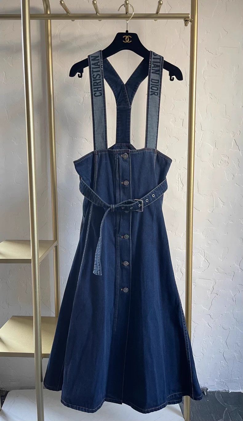 Dior Dior Denim suspender pants Size 26" / US 2 / IT 38 - 1 Thumbnail