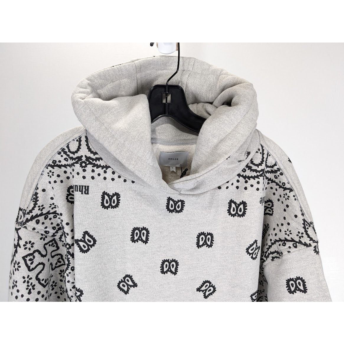 Rhude o1rshd1 Rhude Bandana Hoodie in Heather Grey Size US L / EU 52-54 / 3 - 4 Thumbnail