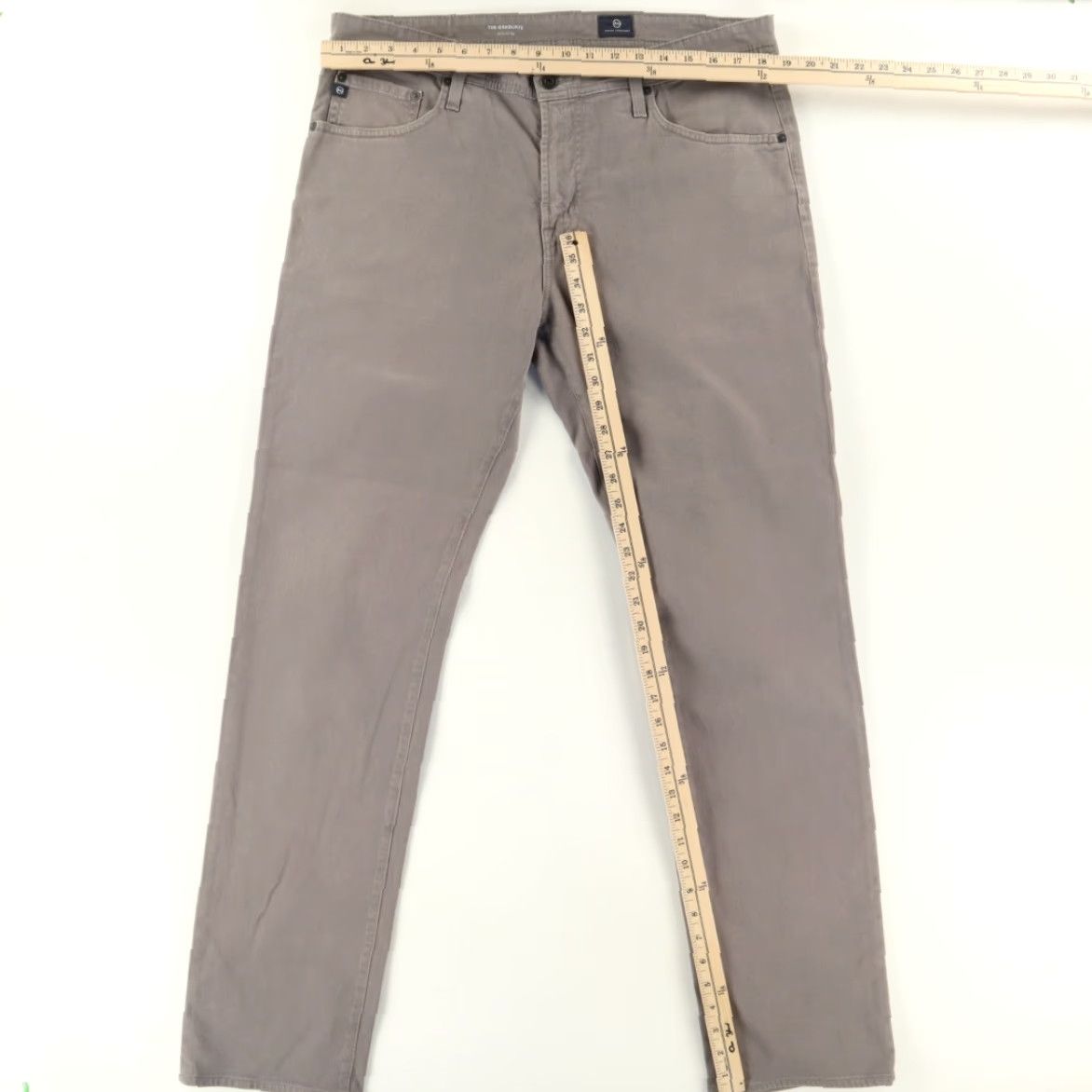 Vintage VINTAGE Adriano Goldschmied Stretch The Graduate Tailored Cotton Twill Chino Pants Gray Men's 36 Size US 36 / EU 52 - 3 Thumbnail