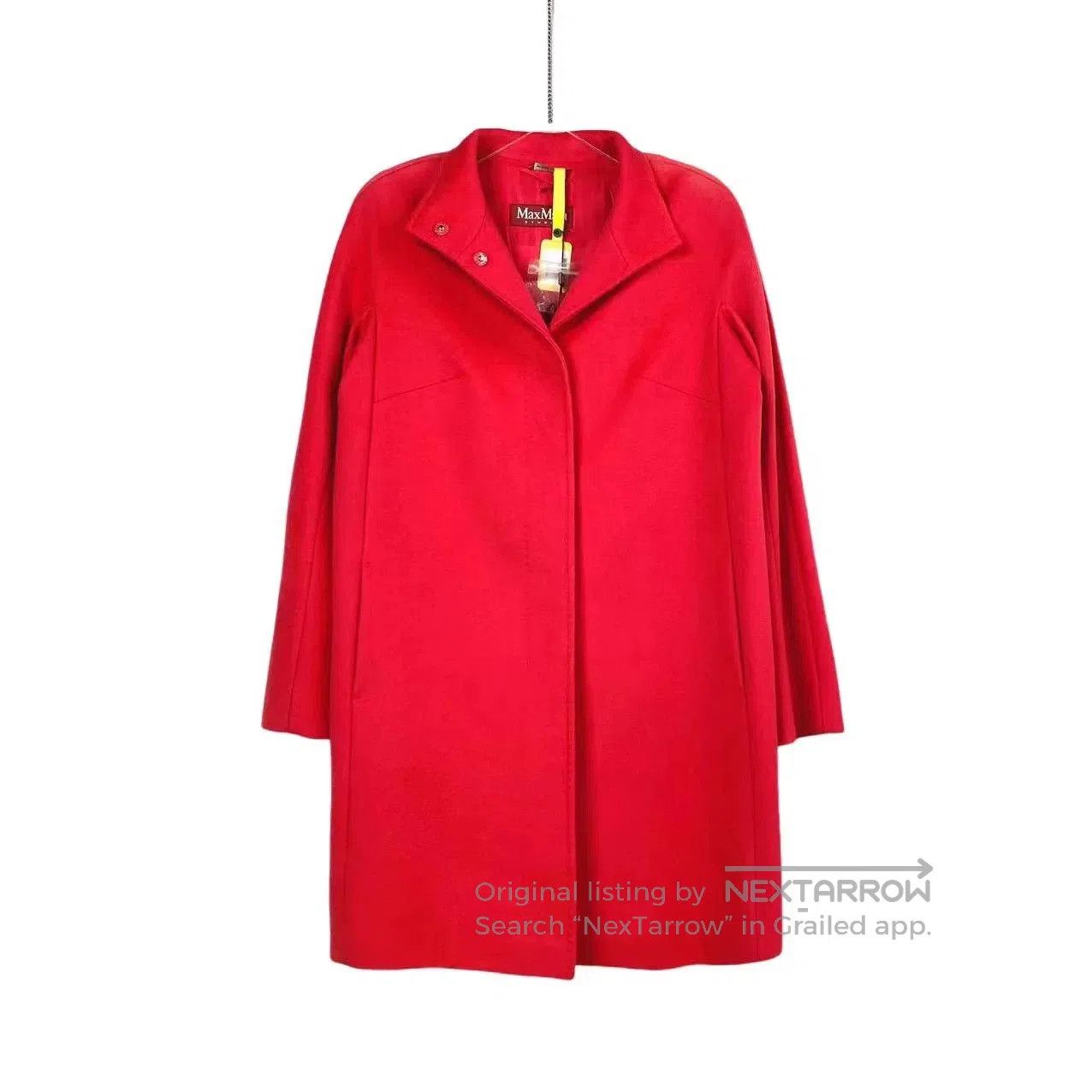 Max Mara Red Wool Coat Size 40.