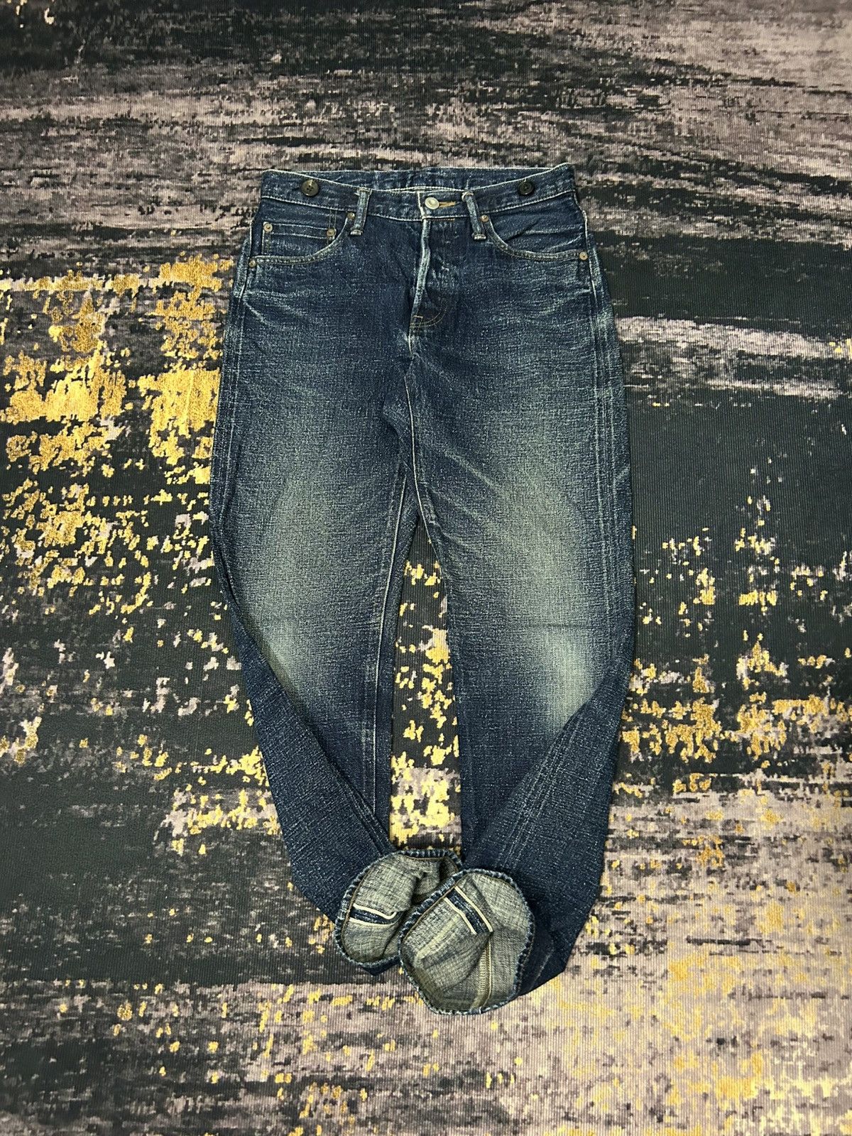 Nigel Cabourn Nigel Carbourn Distressed Selvedge Jeans Size 28" / US 6 / IT 42 - 2 Thumbnail