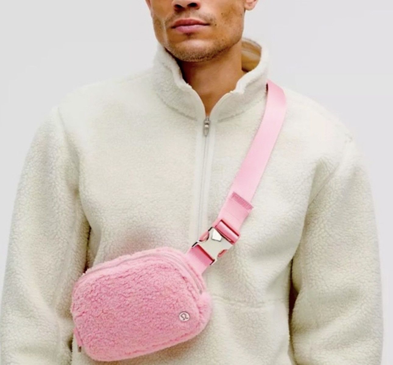 lululemon belt bag fleece pink Lululemon Everywhere Belt Bag *Fleece Pink Tide/Silver