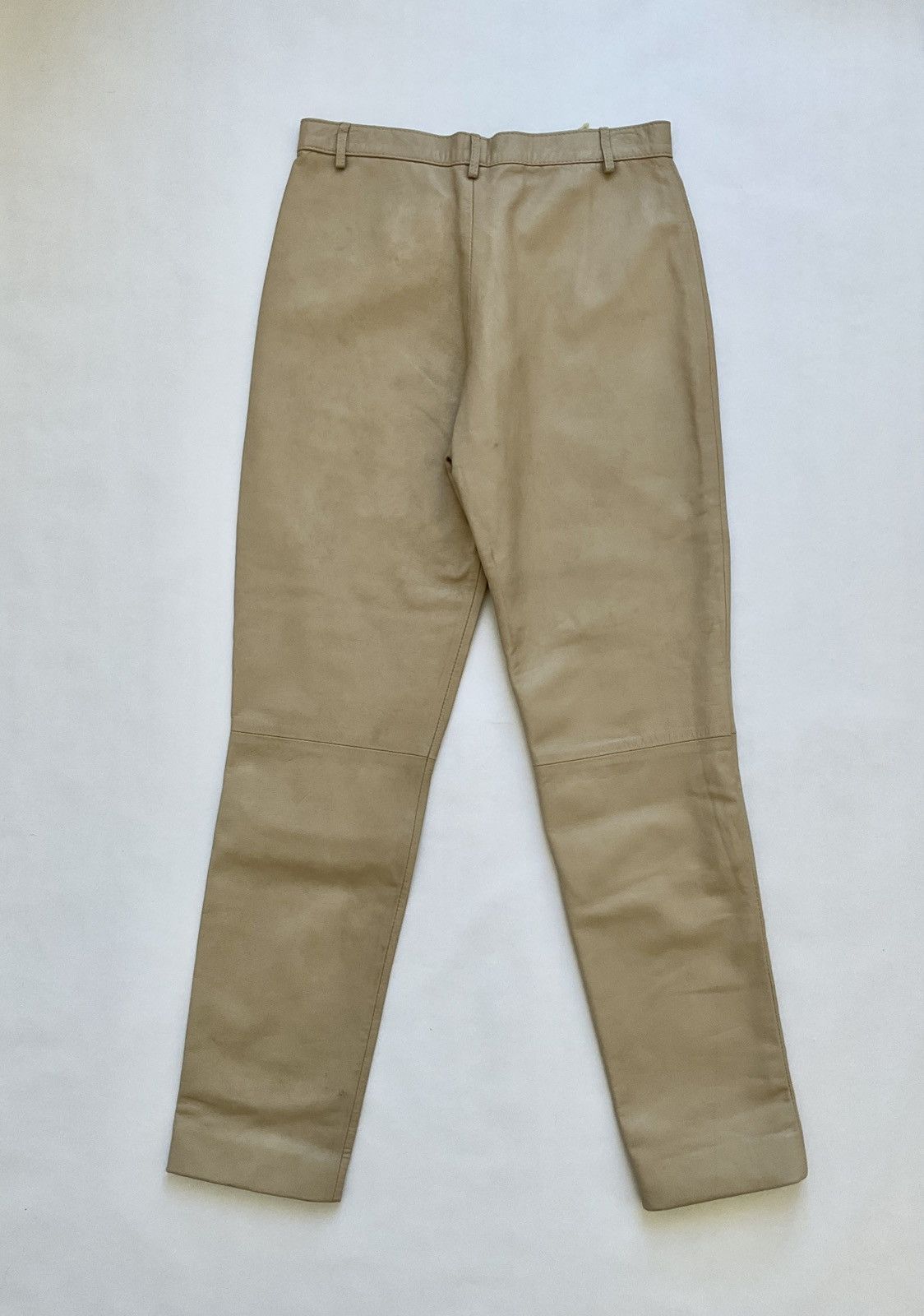 Vintage Beige leather pants Size 28" / US 6 / IT 42 - 7 Thumbnail