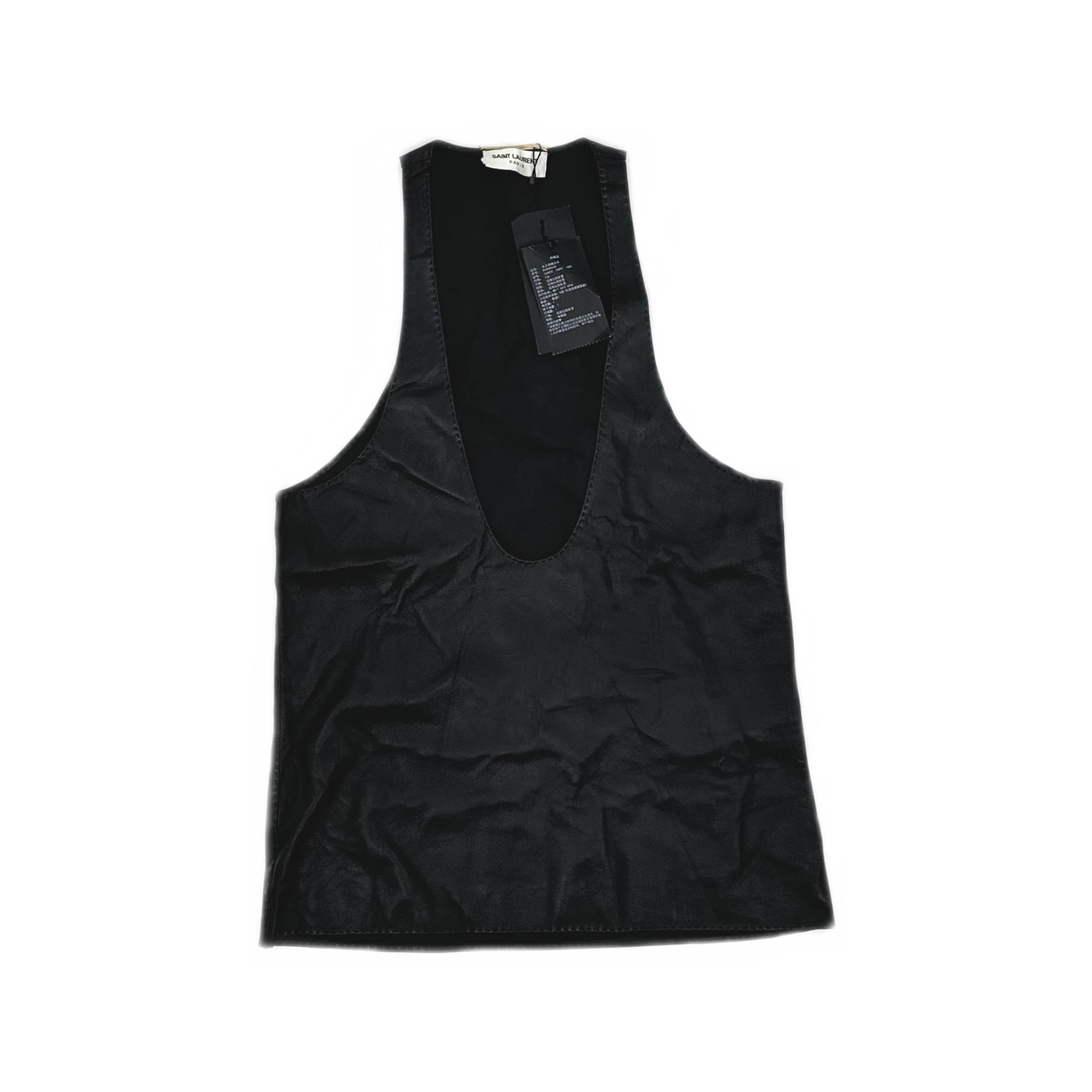 Saint Laurent Paris Saint Laurent Lambskin U-Neck Tank Top Size 36 Size XS / US 0-2 / IT 36-38 - 1 Thumbnail